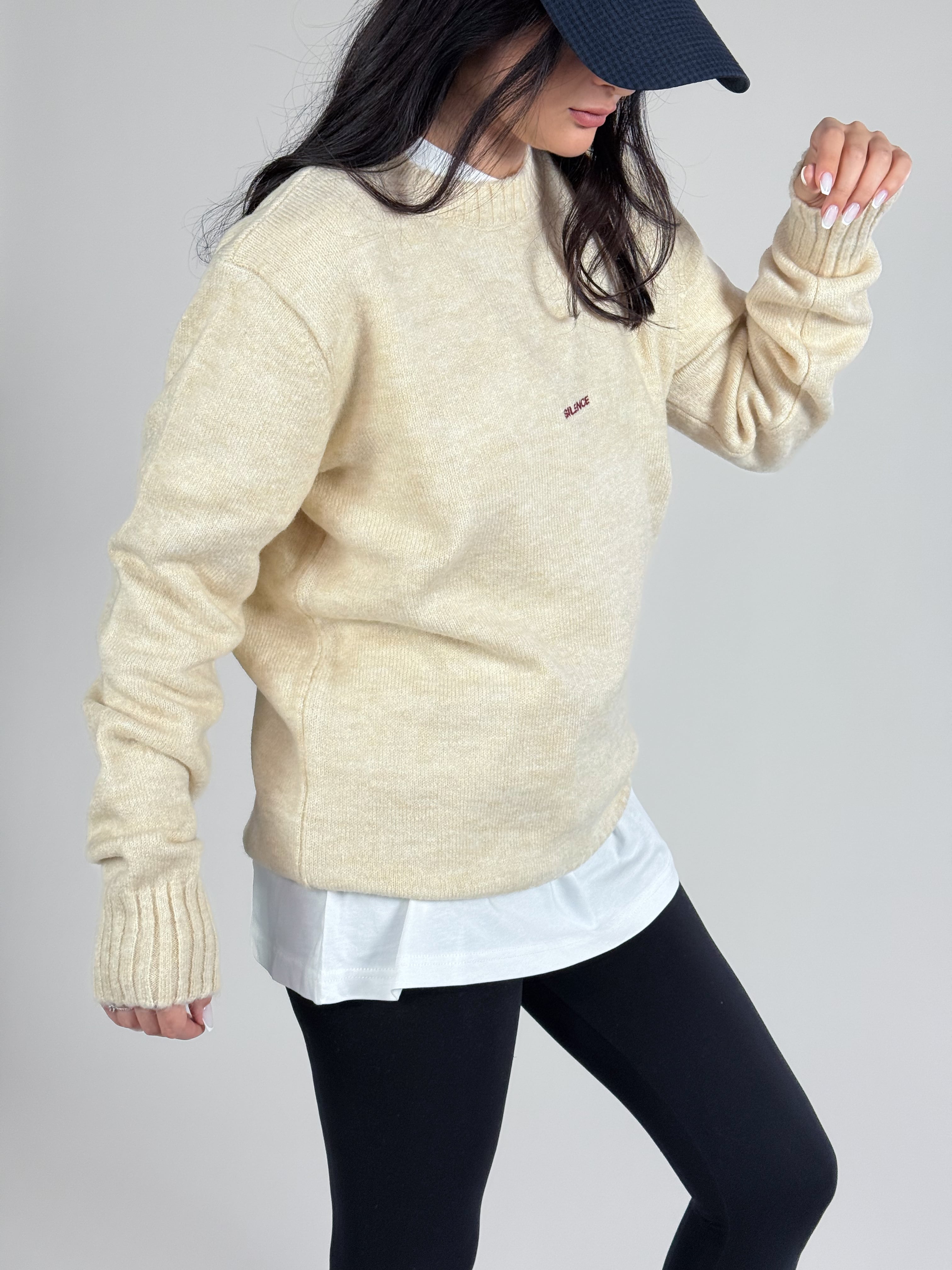 Basic Bej Kadın Sweatshirt
