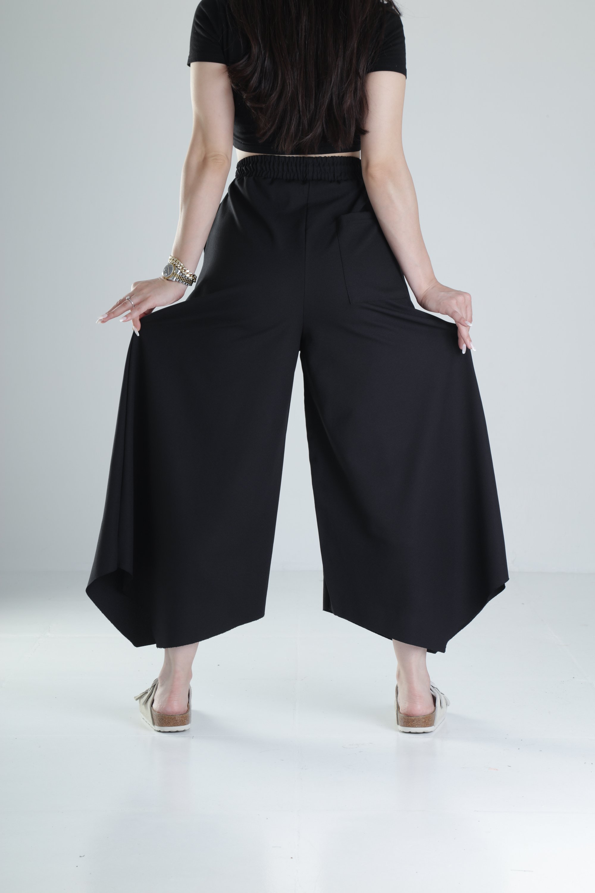 Bürümcük Kumaş Oversize Ok Paça Pantolon