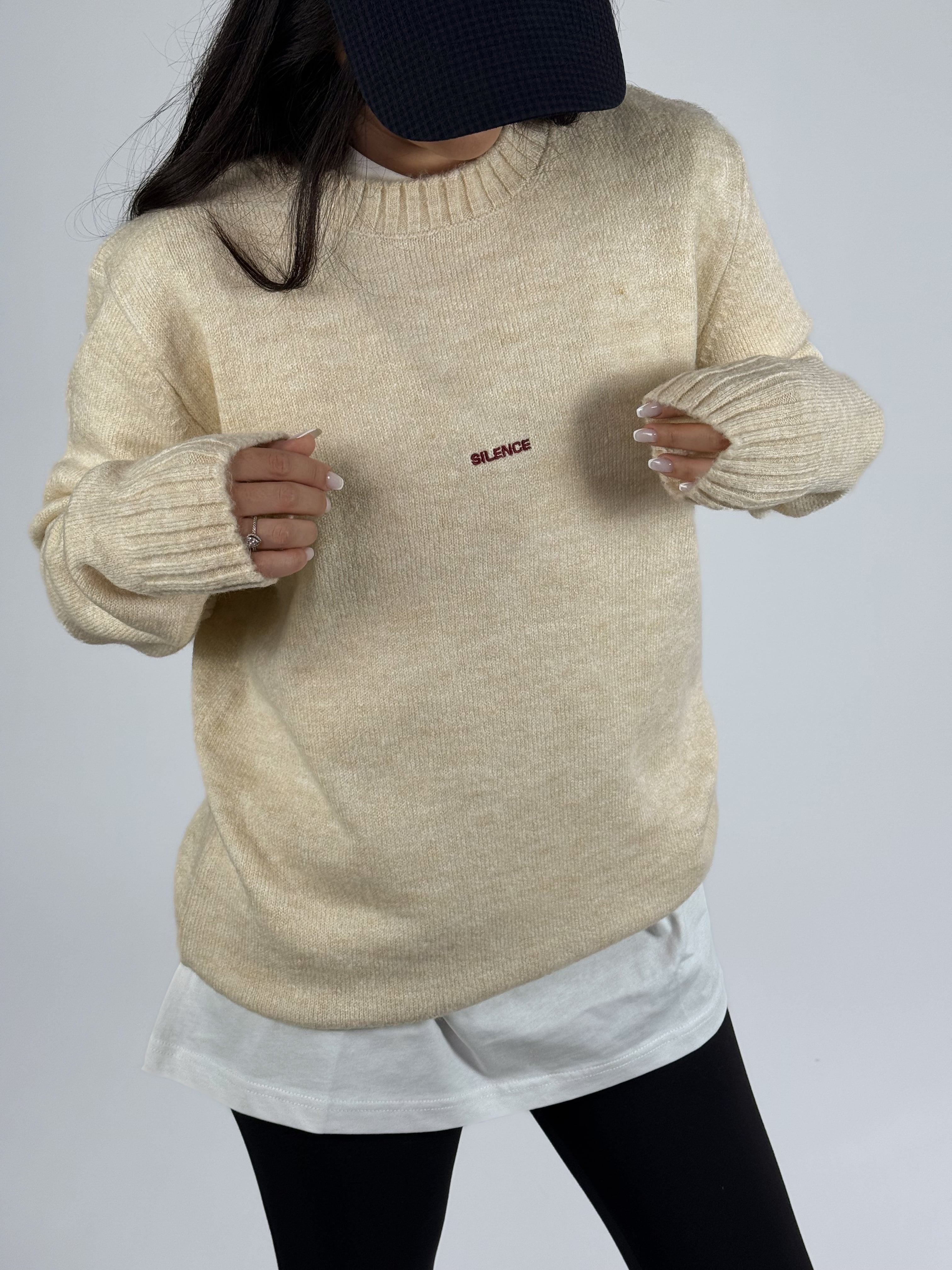 Basic Bej Kadın Sweatshirt