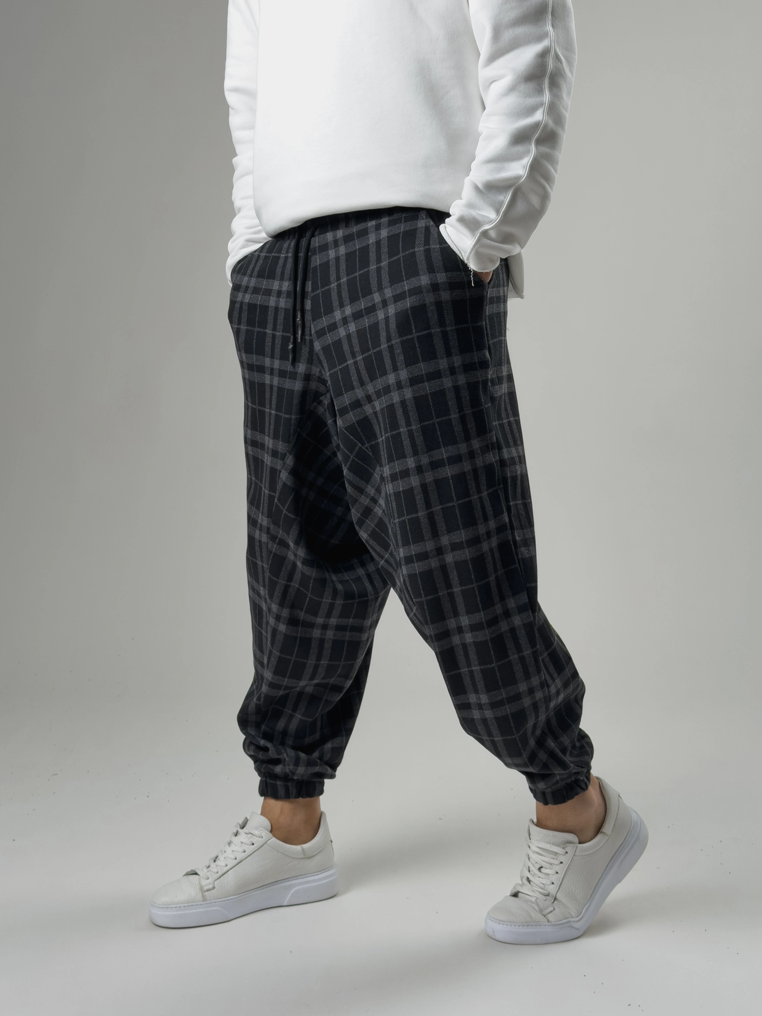 Erkek Ekose Spor Şalvar COC2575