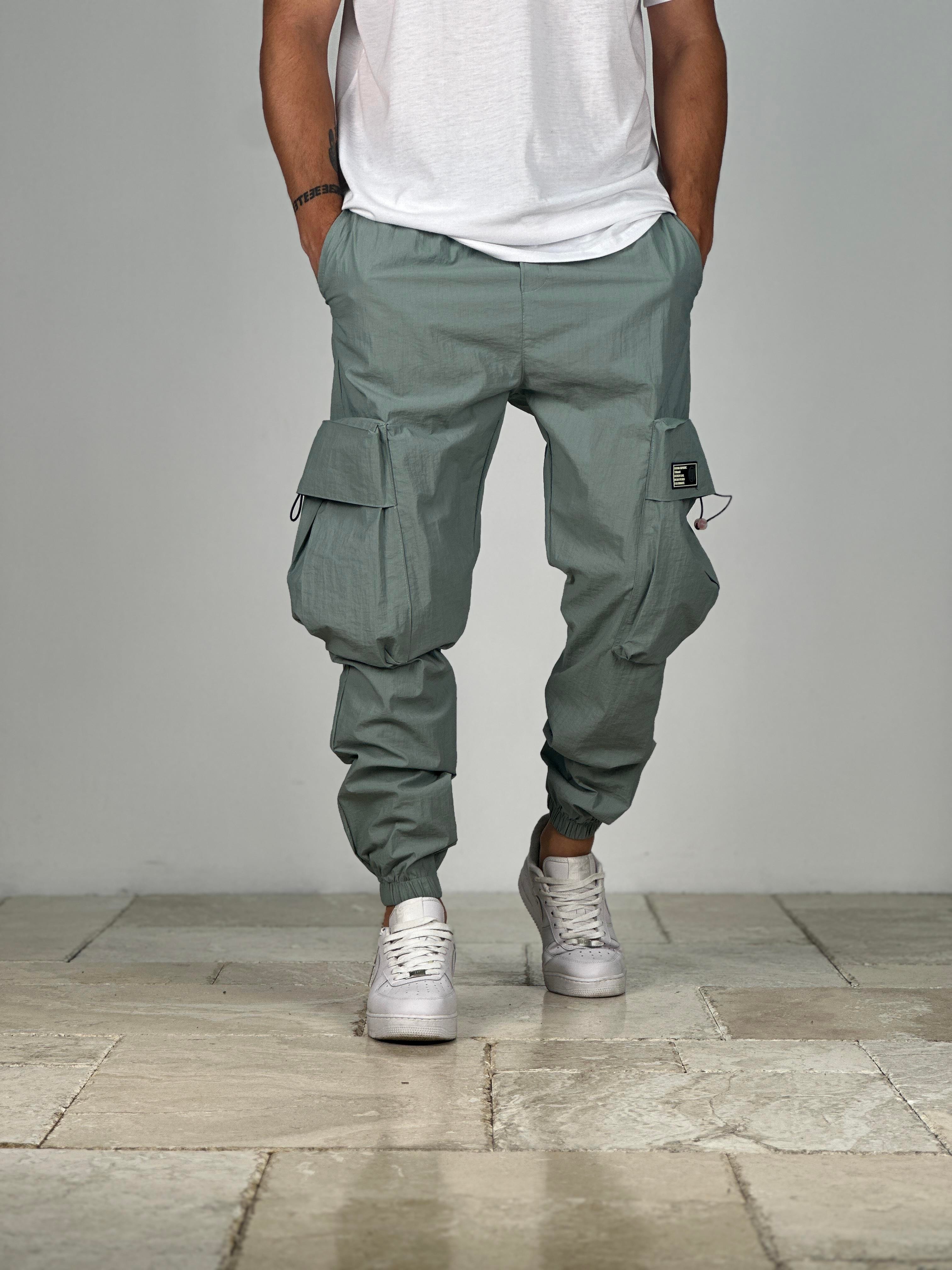 Premium Kalite Su Yeşili Paraşüt Kumaş Jogger