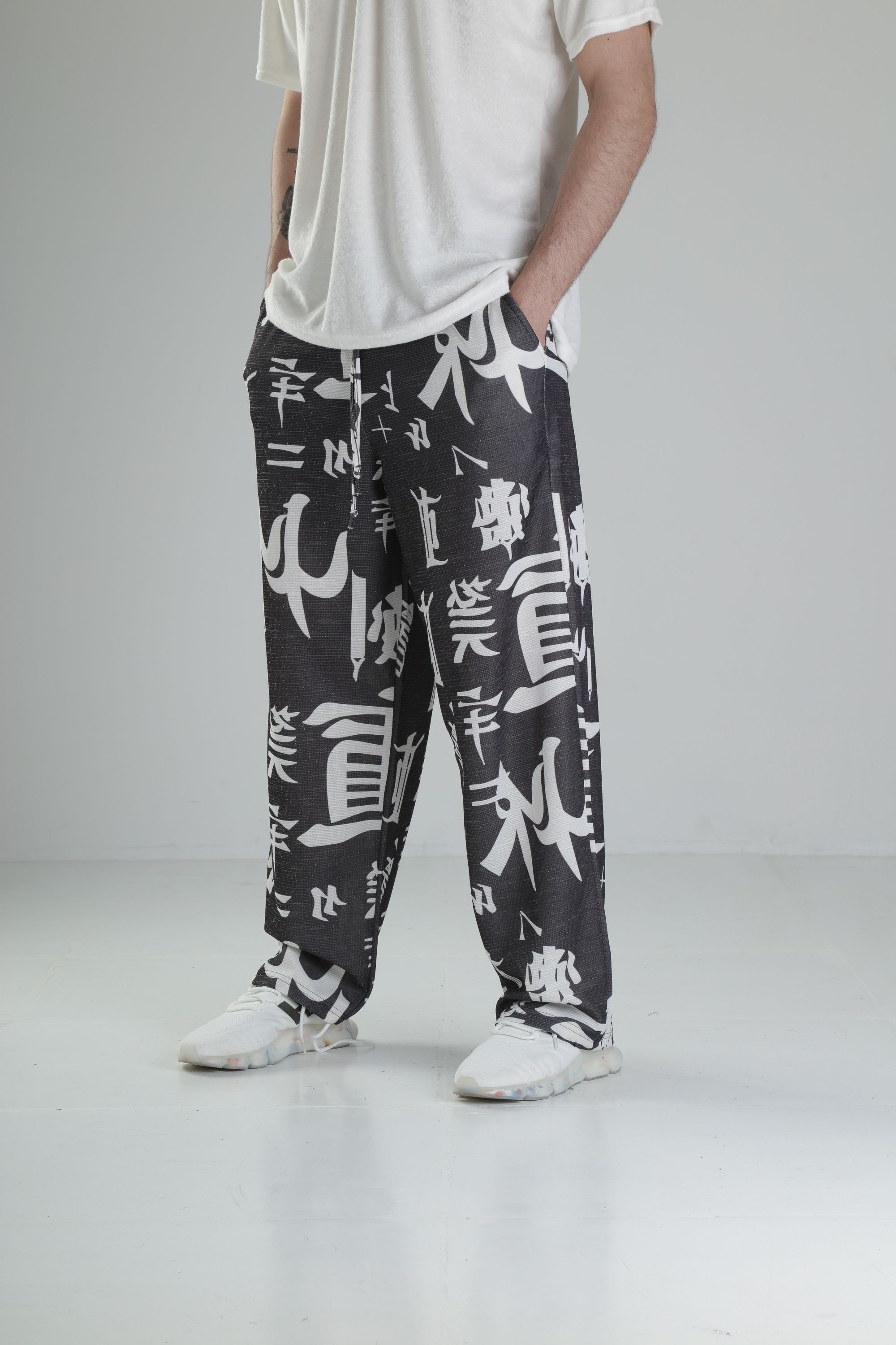 Chinese Desenli Baggy Pantolon 