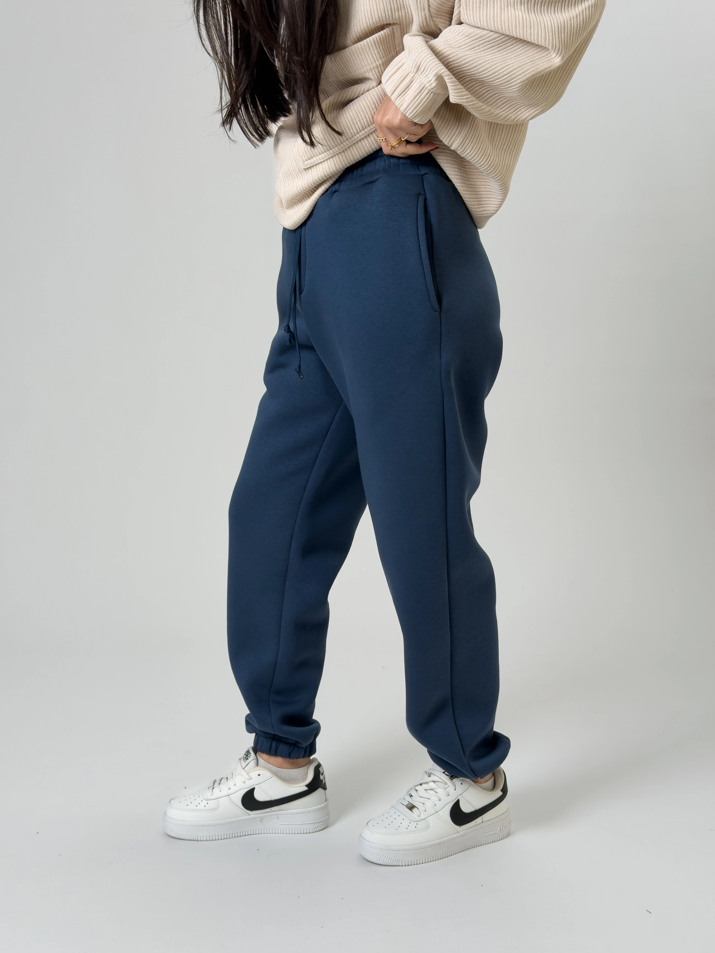 Şardonlu Lacivert Kadın Jogger Eşofman COC2539