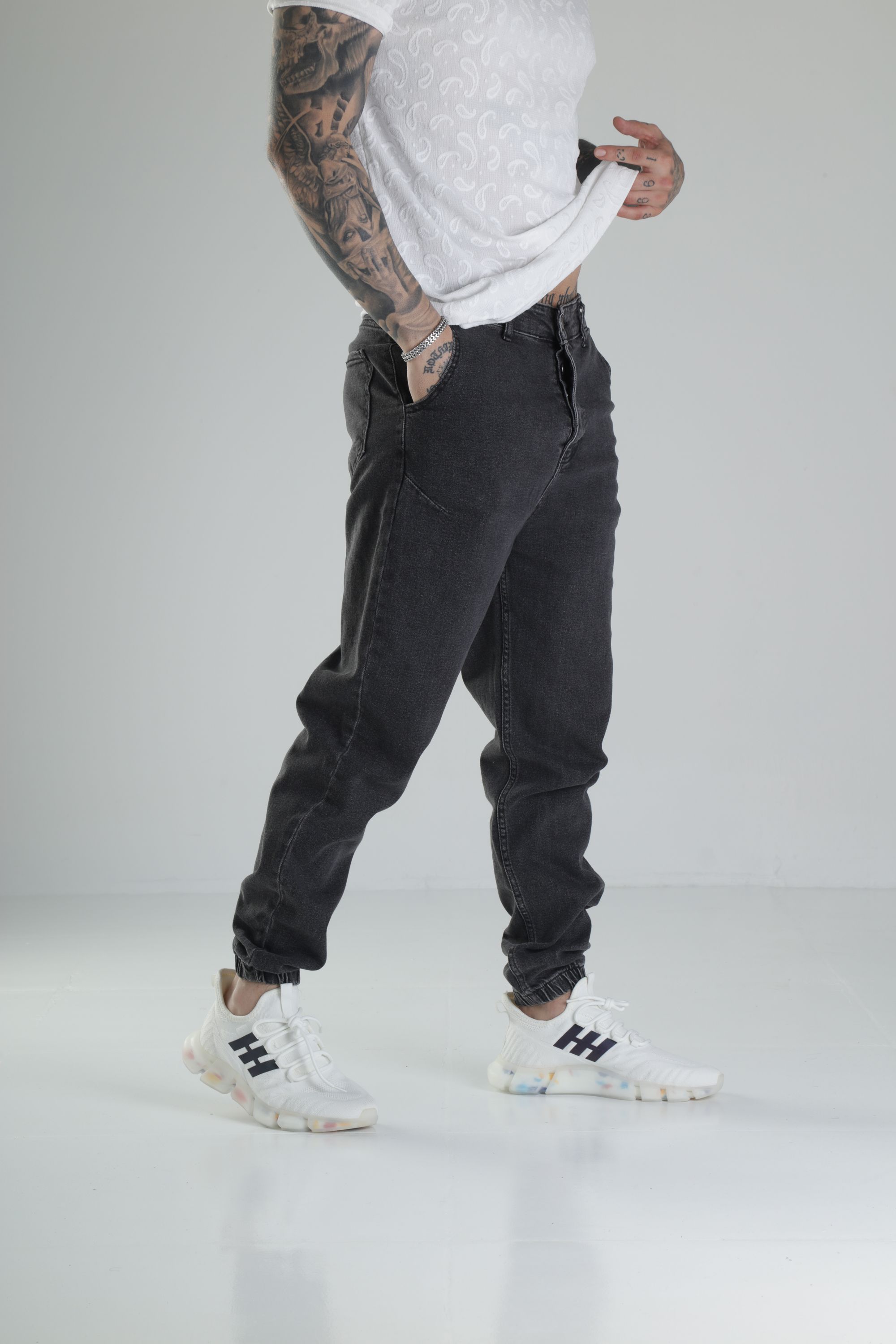 Antrasit Kot Jogger Pantolon