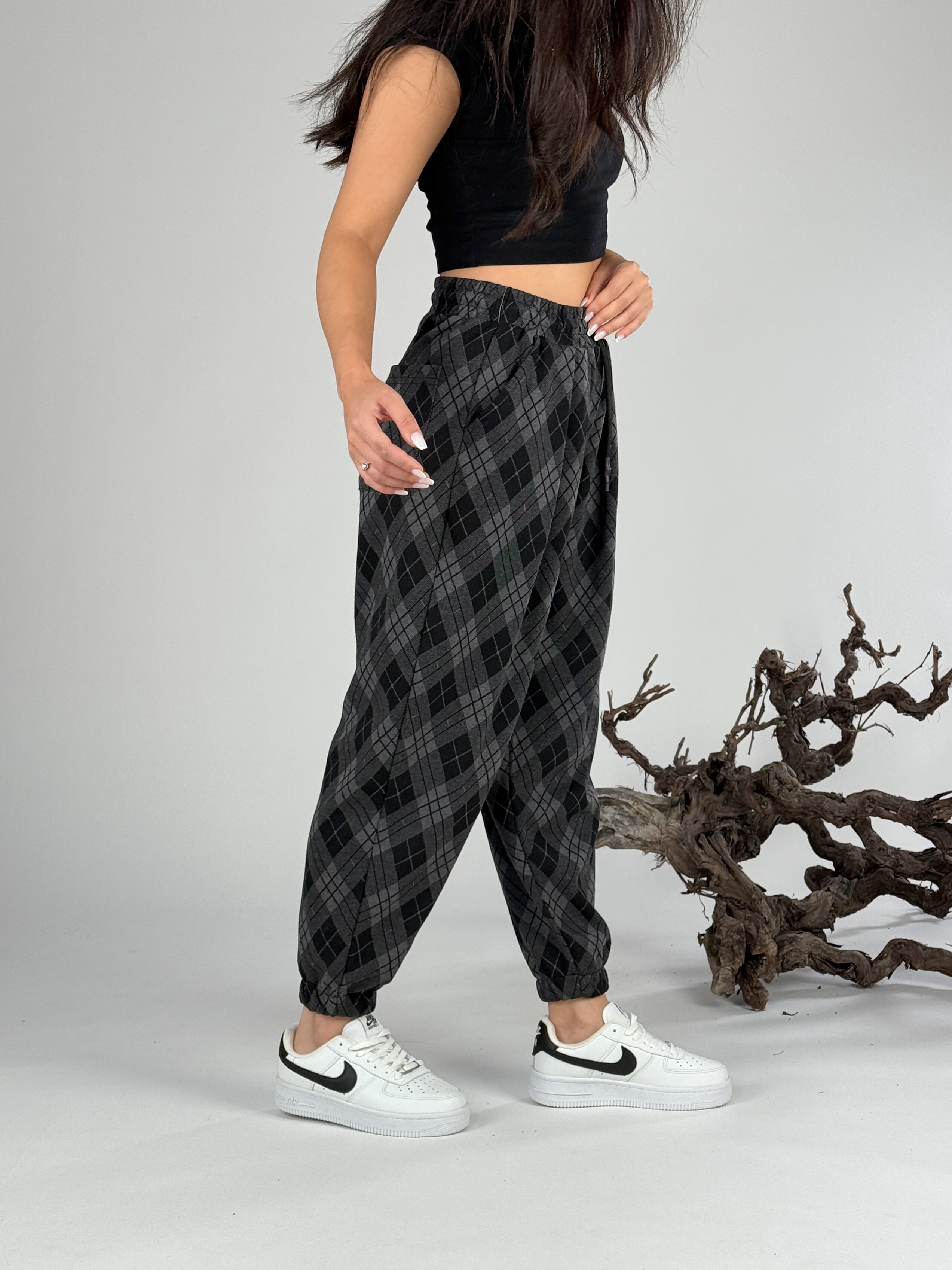 Desenli Kadın Jogger Pantolon