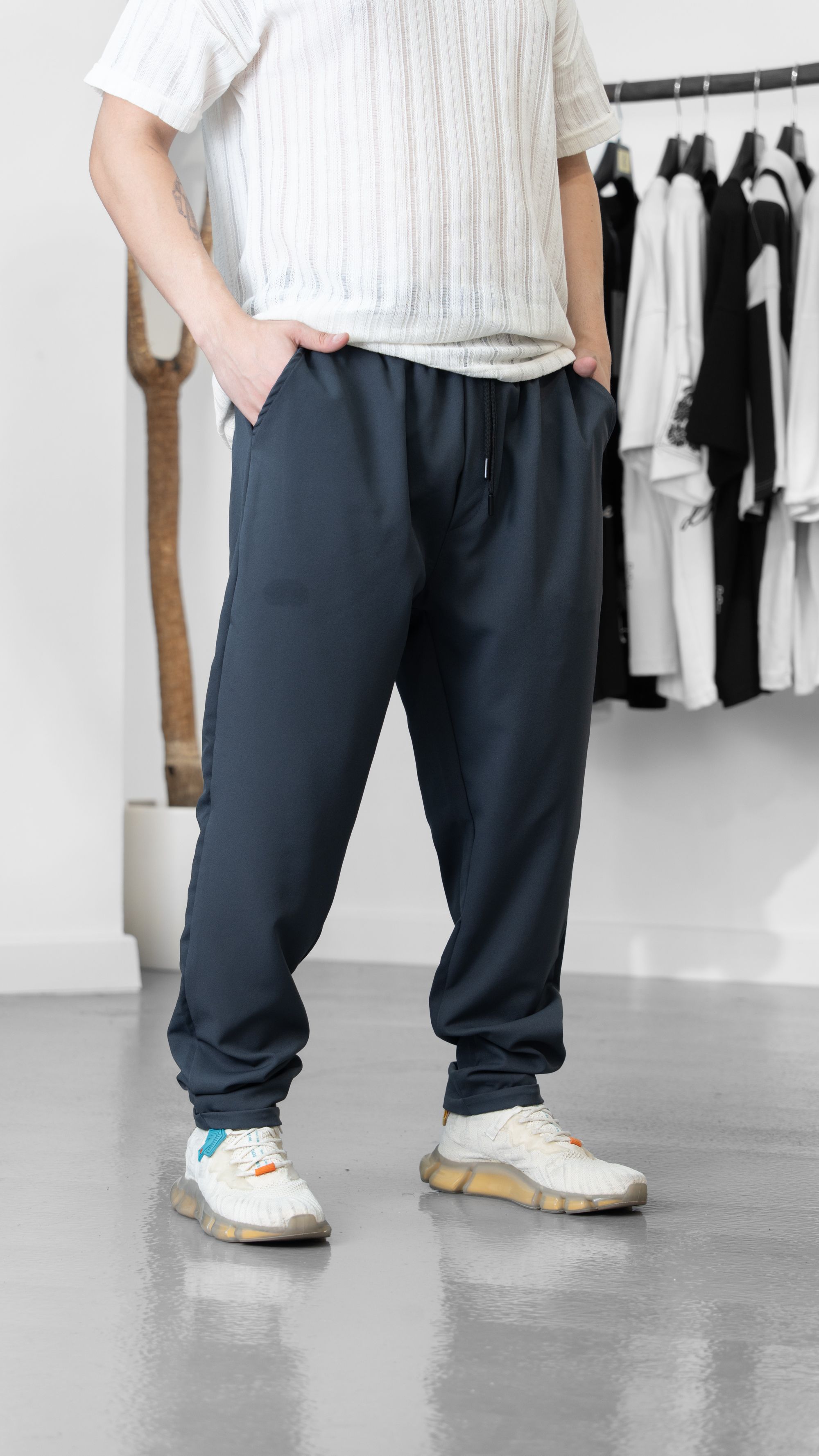 Paraşüt Kumaş Yeşil Pantolon