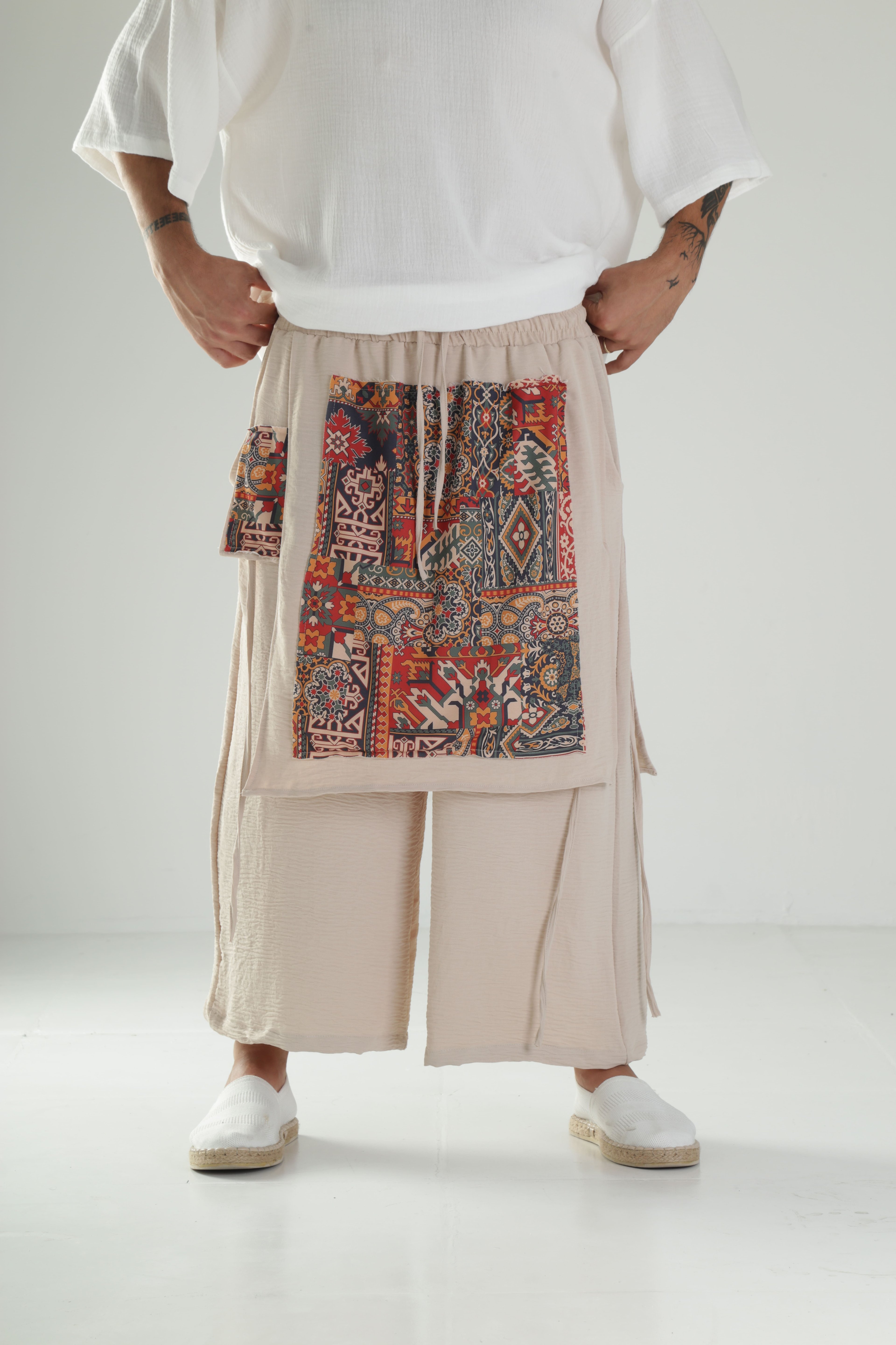 Etnik Desenli Tokyo Şalvar Pantolon