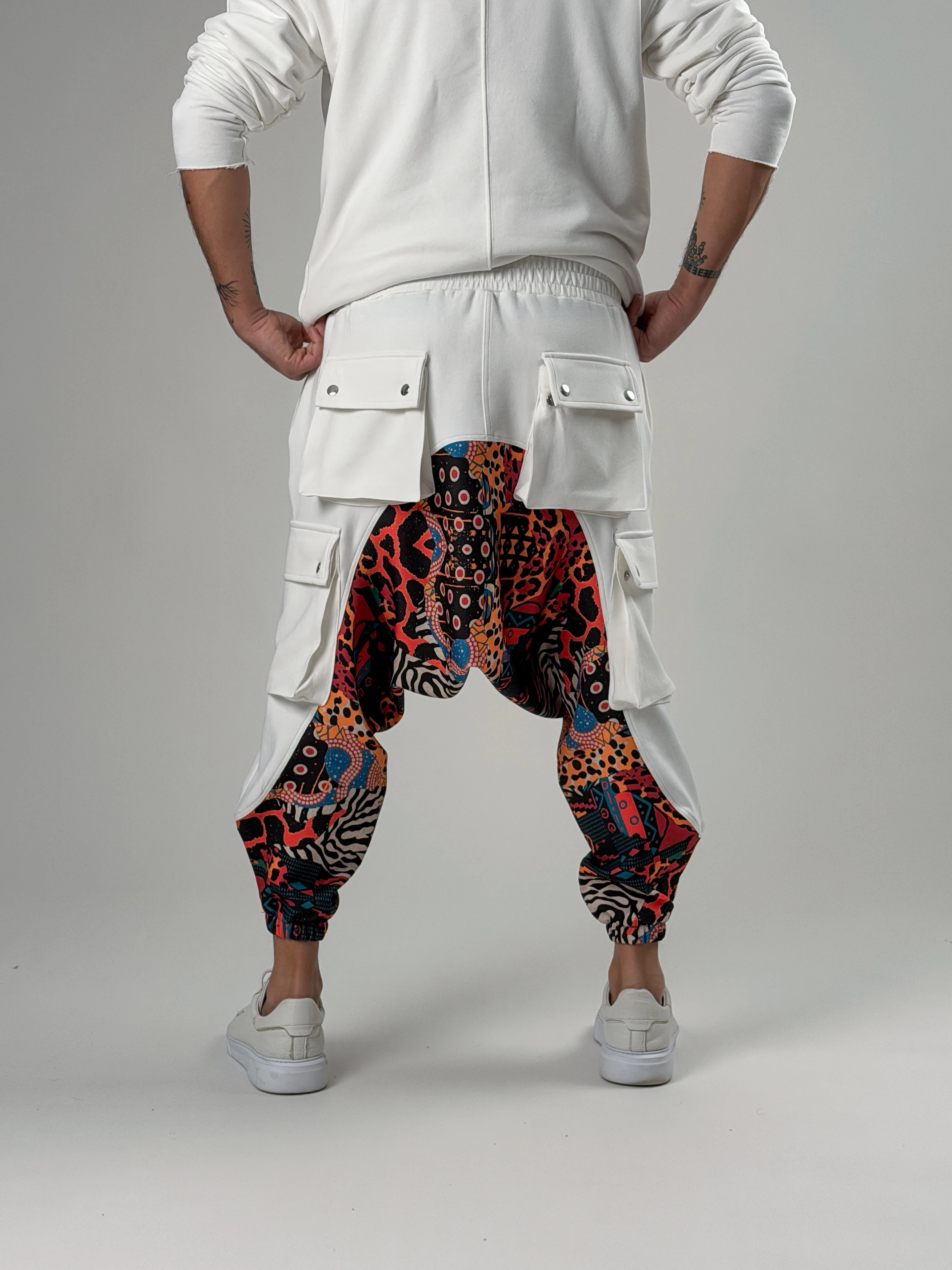 Erkek Garni Etnik Desenli Spor Şalvar COC2571