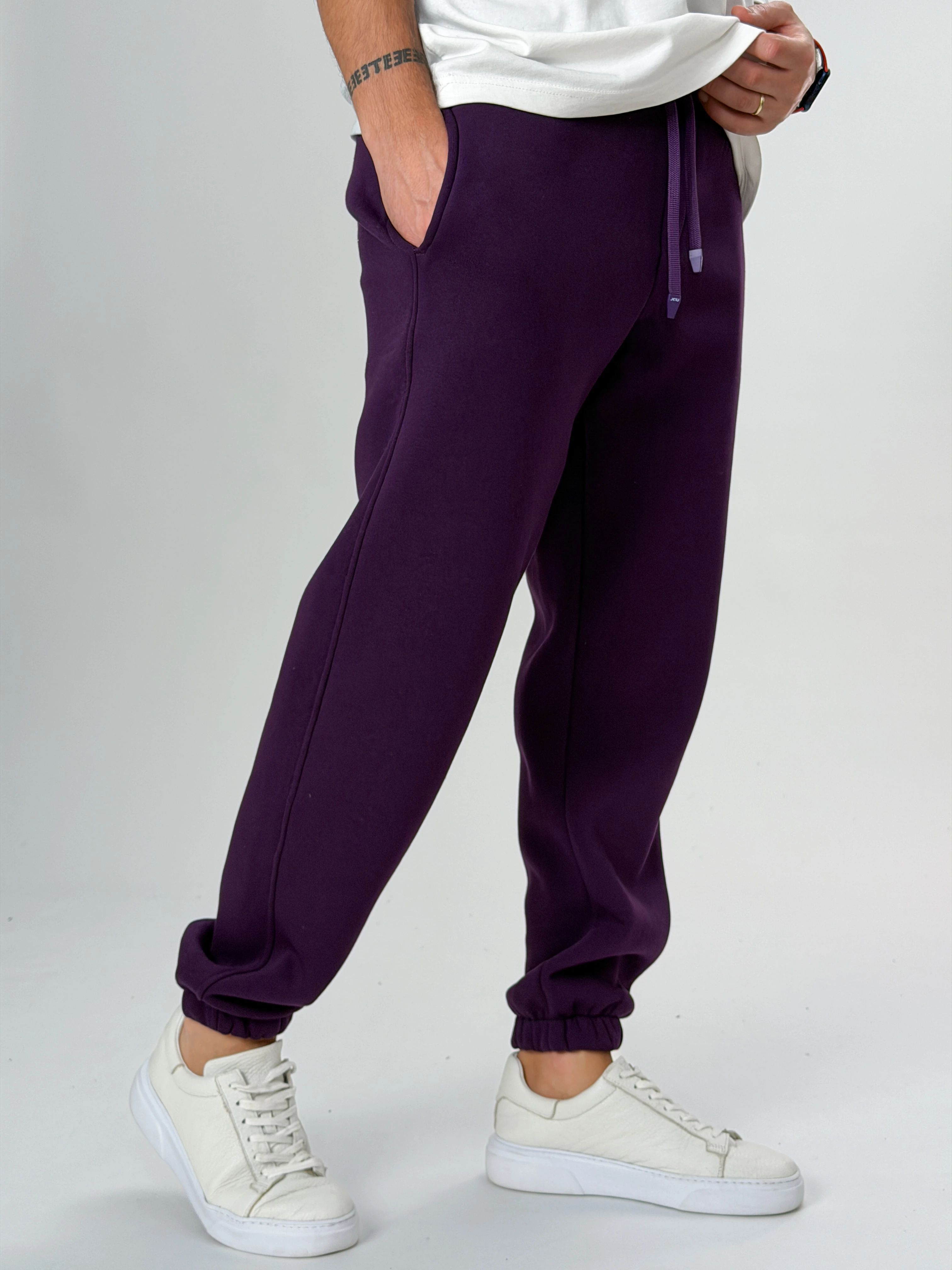 Şardonlu Mor Erkek Jogger Eşofman COC2554