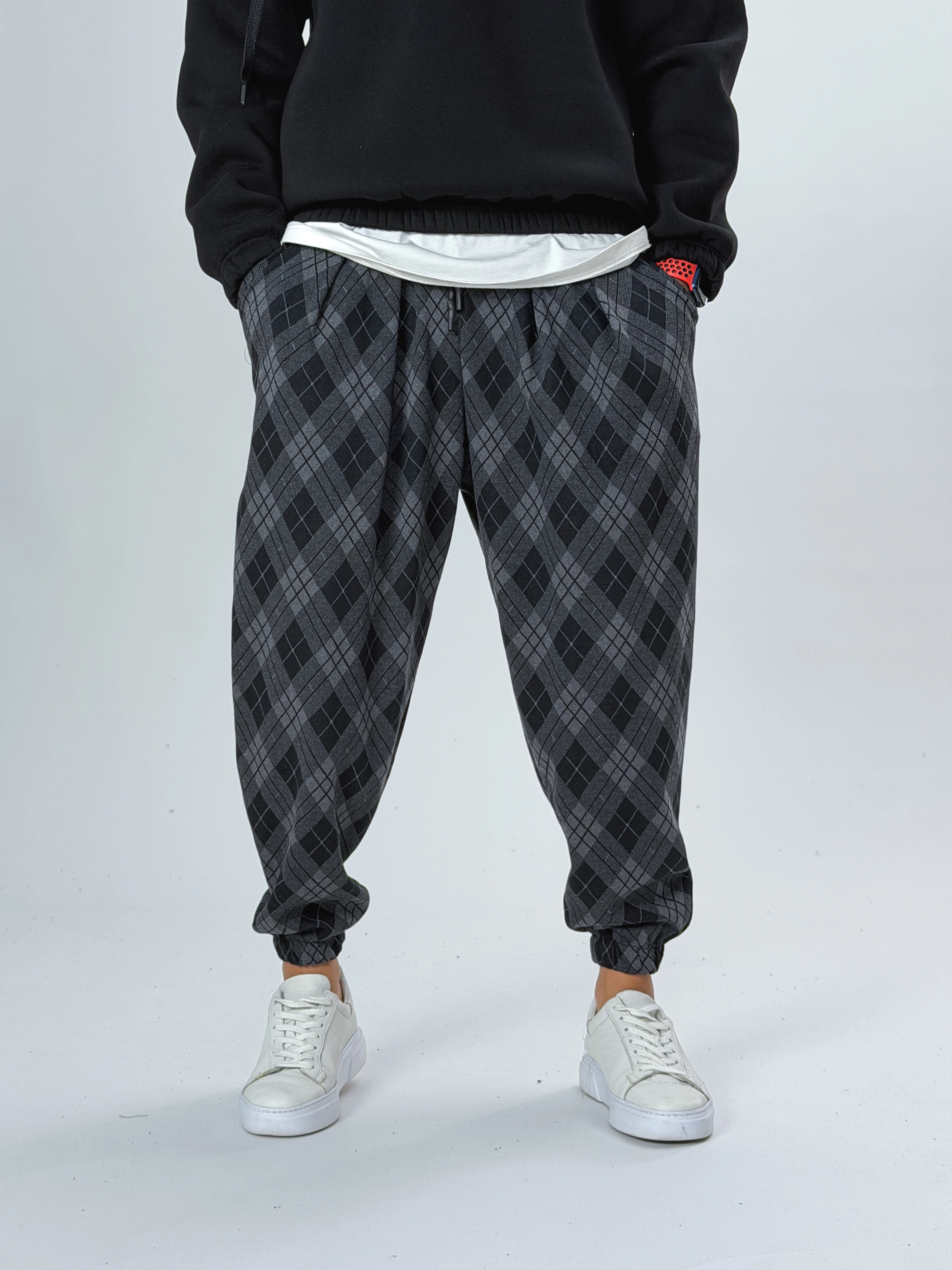 Erkek Desenli Pileli Yarım Şalvar COC2523