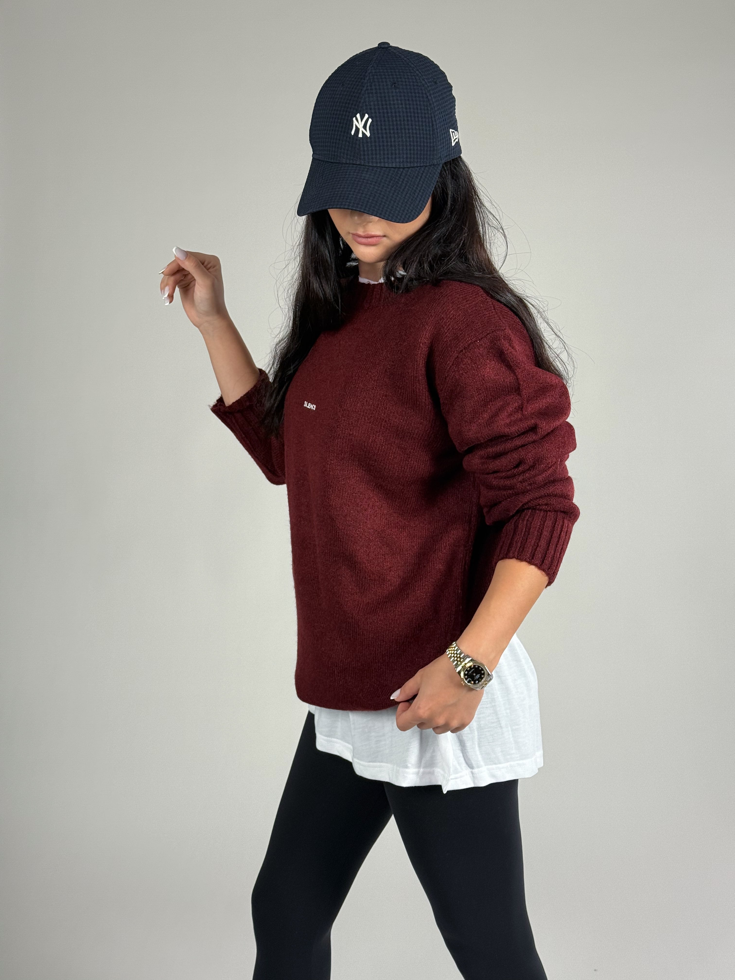 Basic Bordo Kadın Sweatshirt