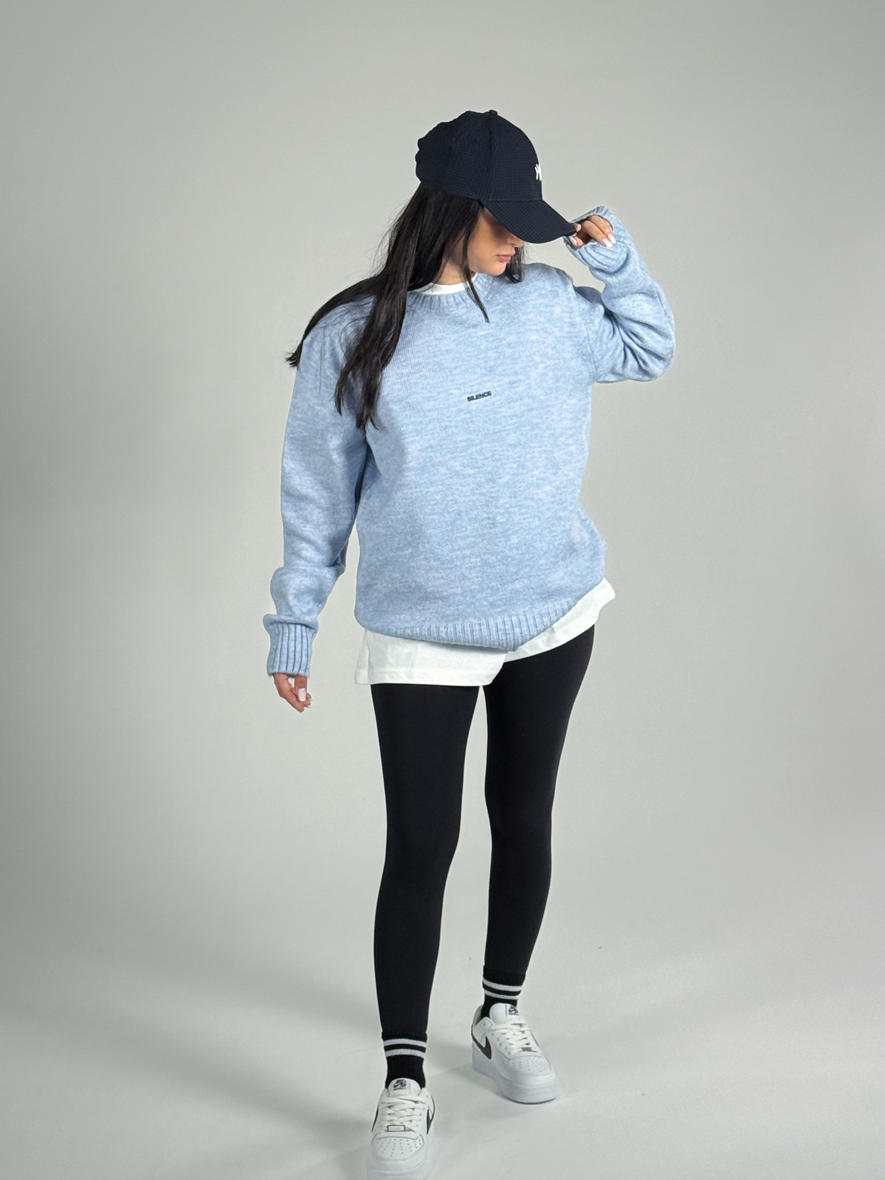 Basic Mavi Kadın Sweatshirt