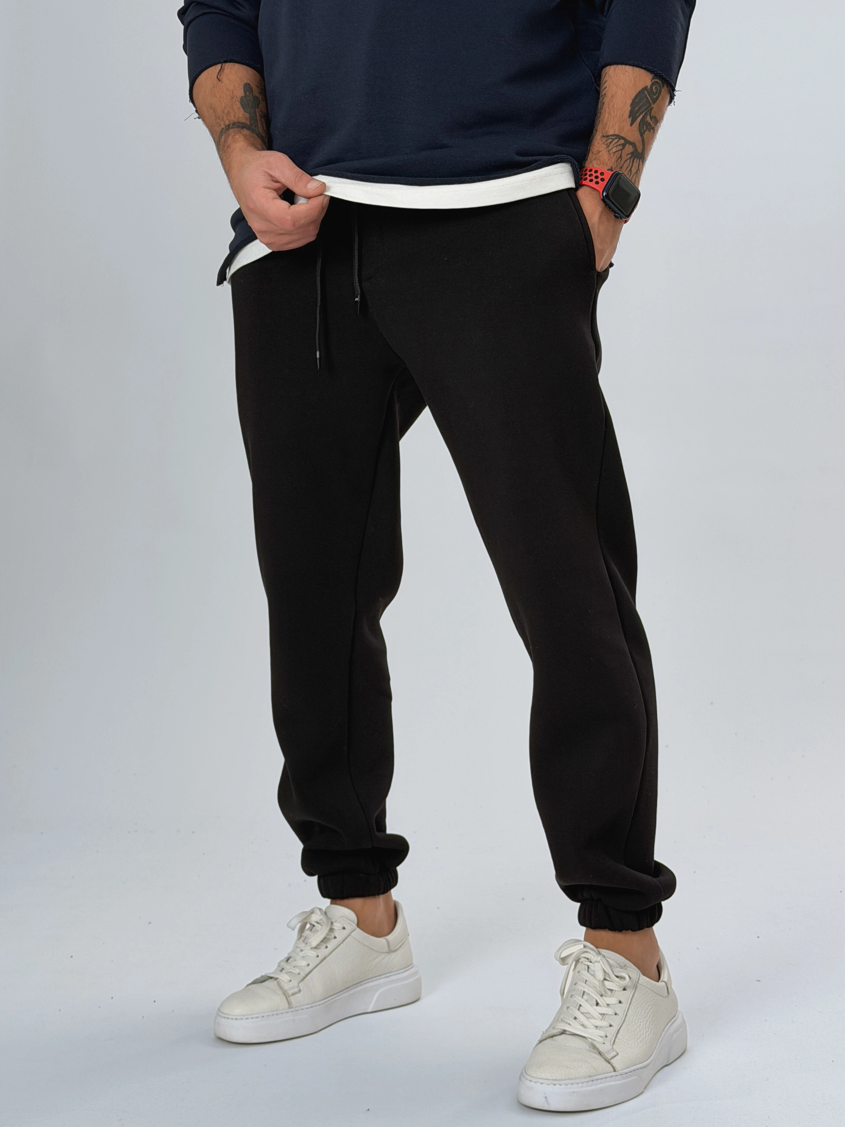 Şardonlu Siyah Erkek Jogger Eşofman COC2556