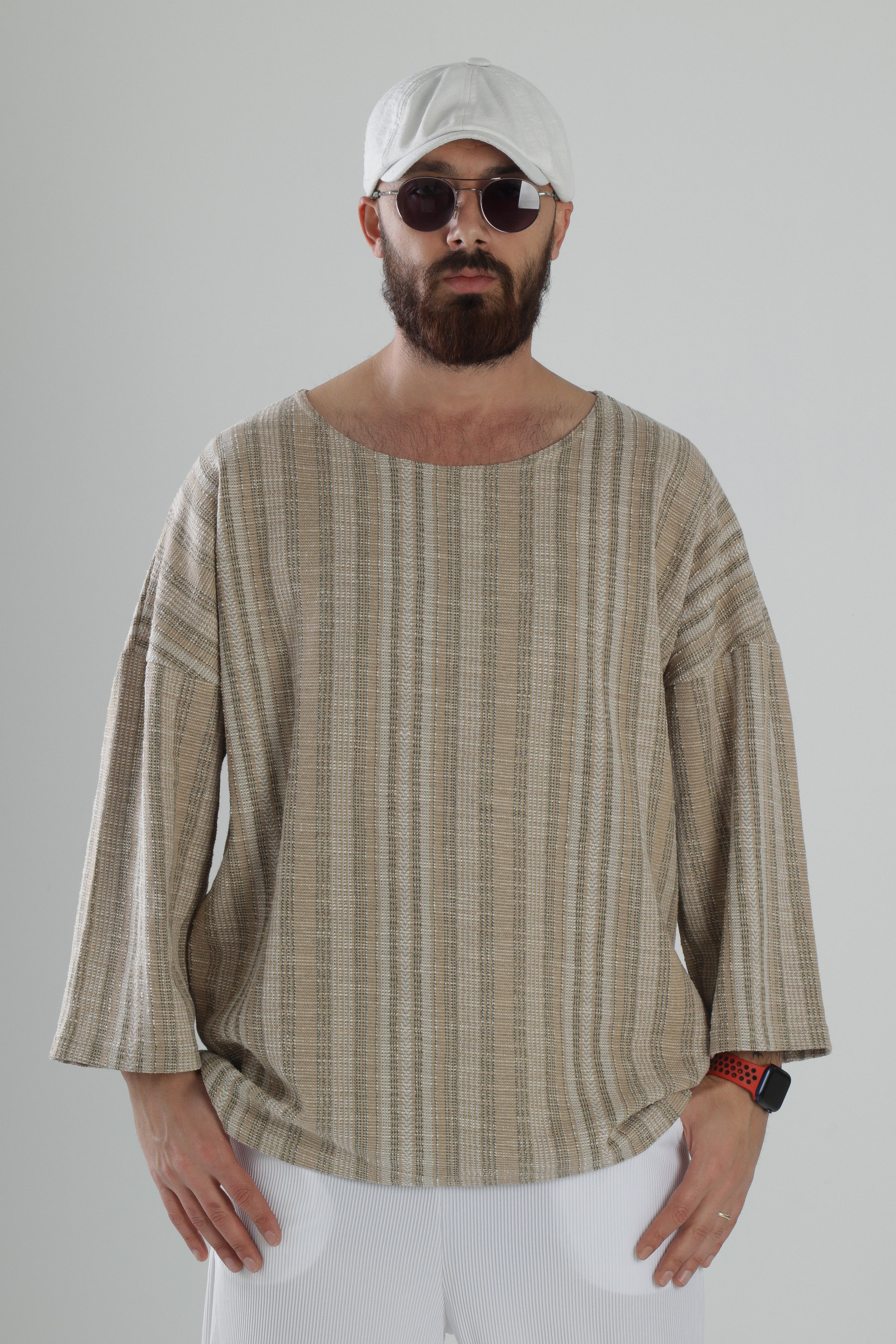 Yeşil Fakir Kol T-Shirt