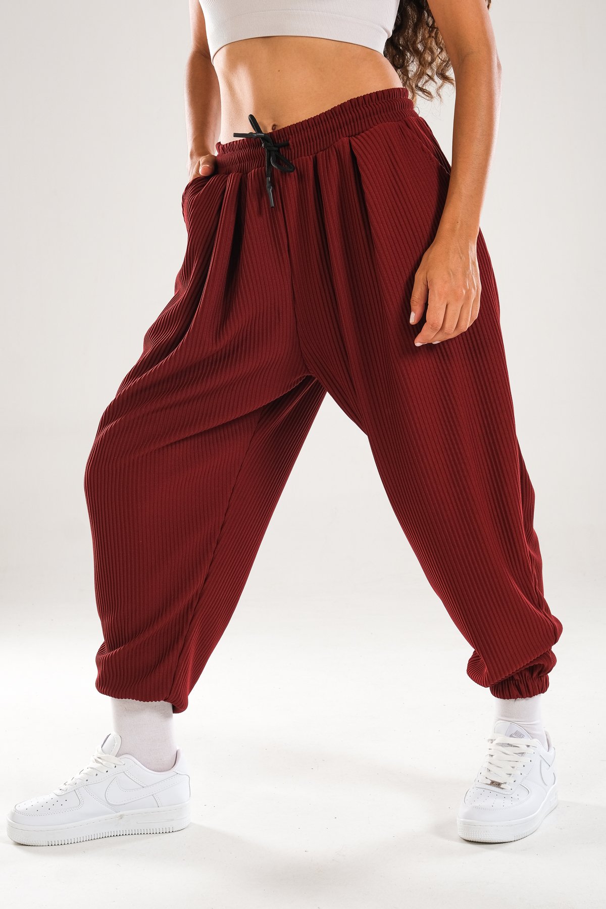 Fitilli Bordo Pileli Jogger Pantolon