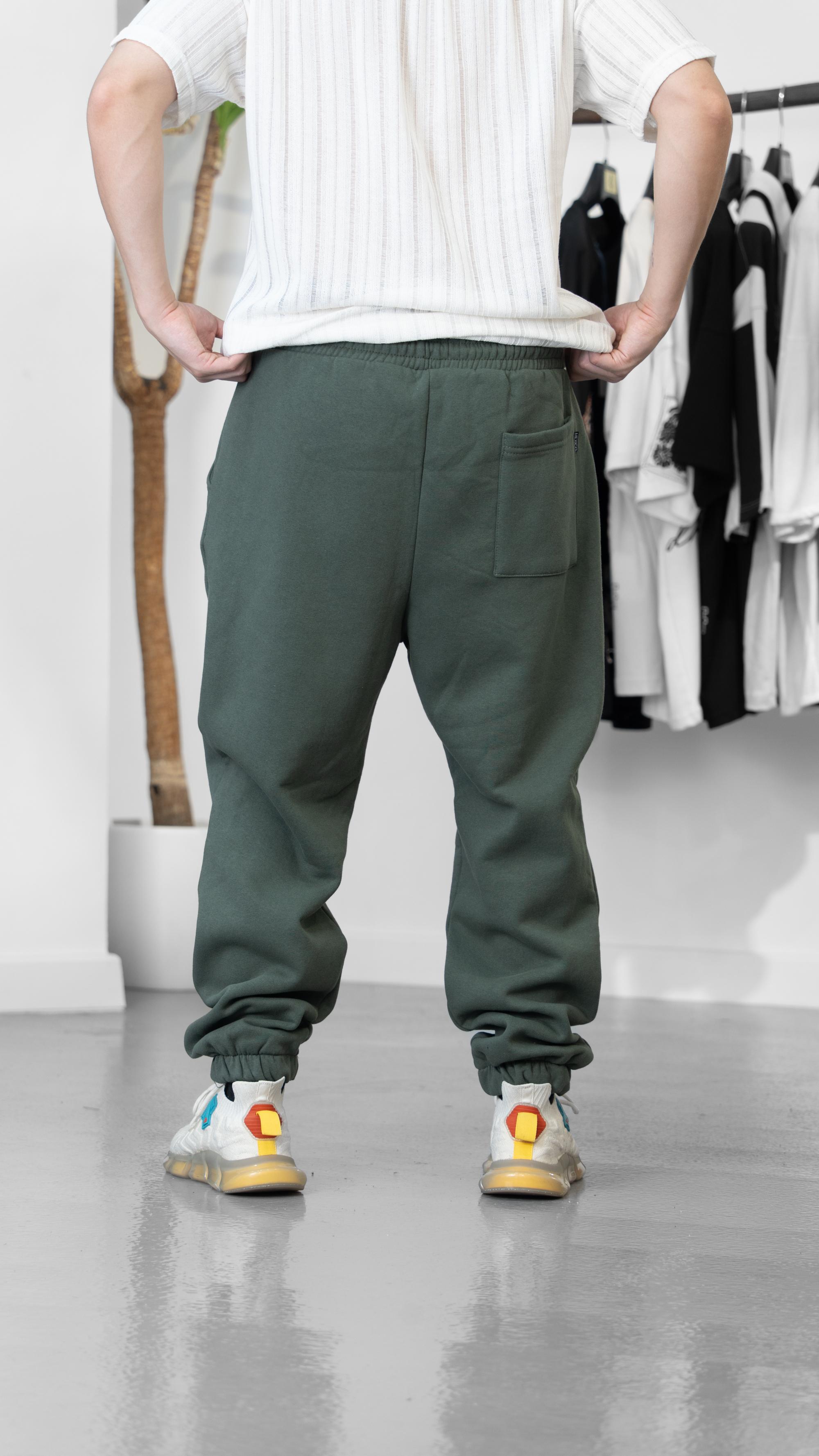 3 İplik Şardonlu Yeşil Jogger