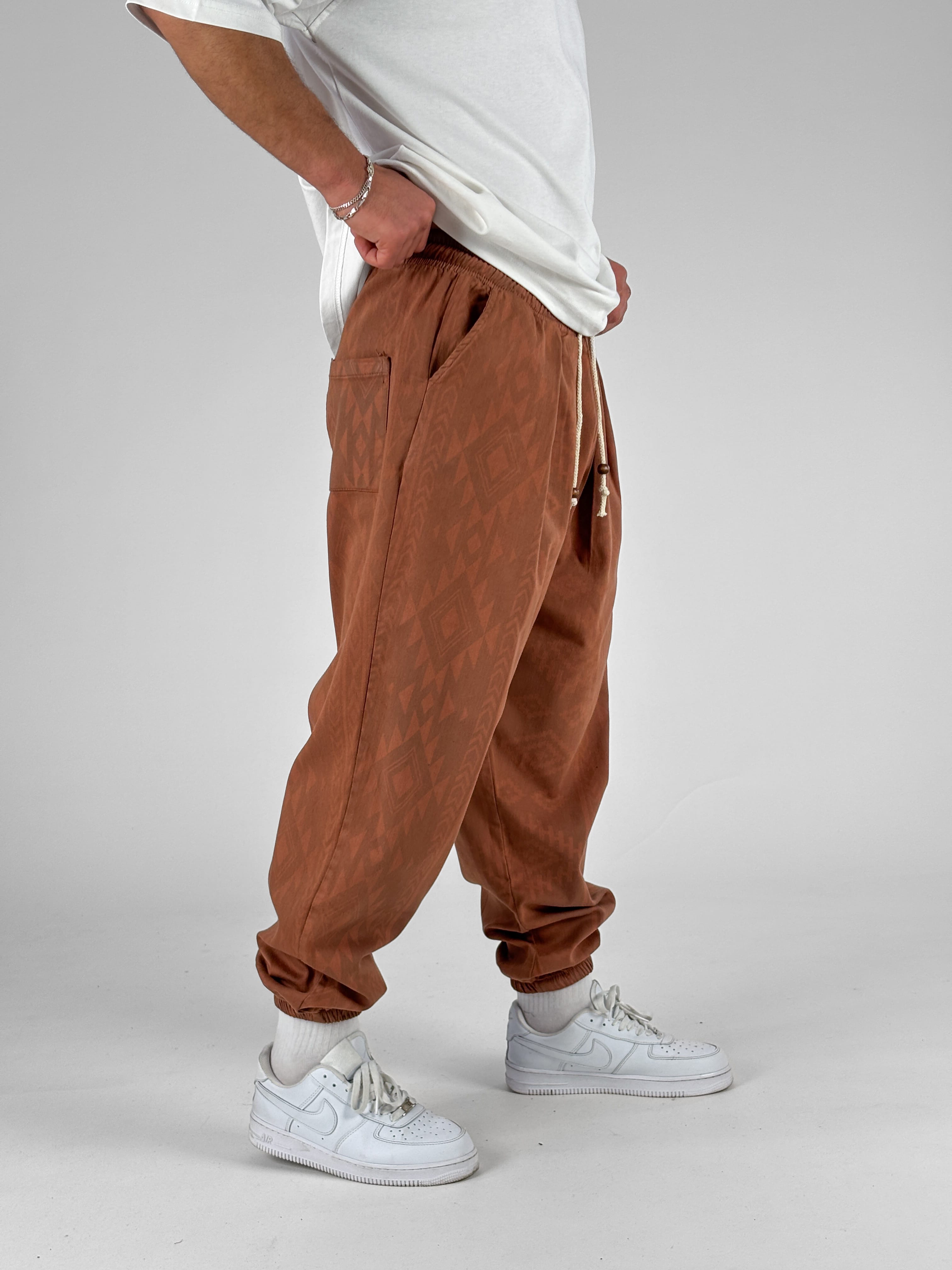 Desenli Boho Erkek Jogger Pantolon