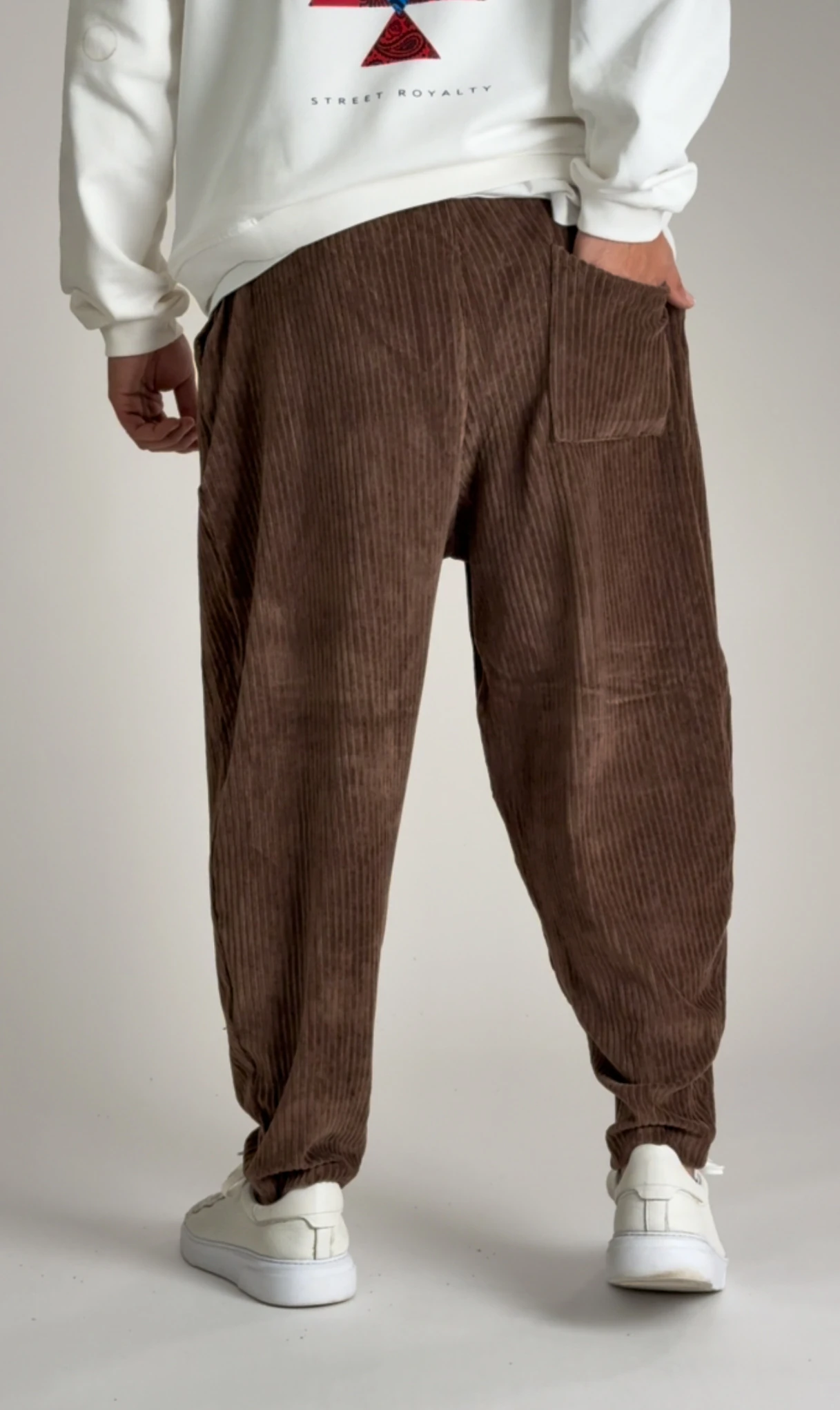 Pileli Kahve Erkek Yarım Şalvar COC2524