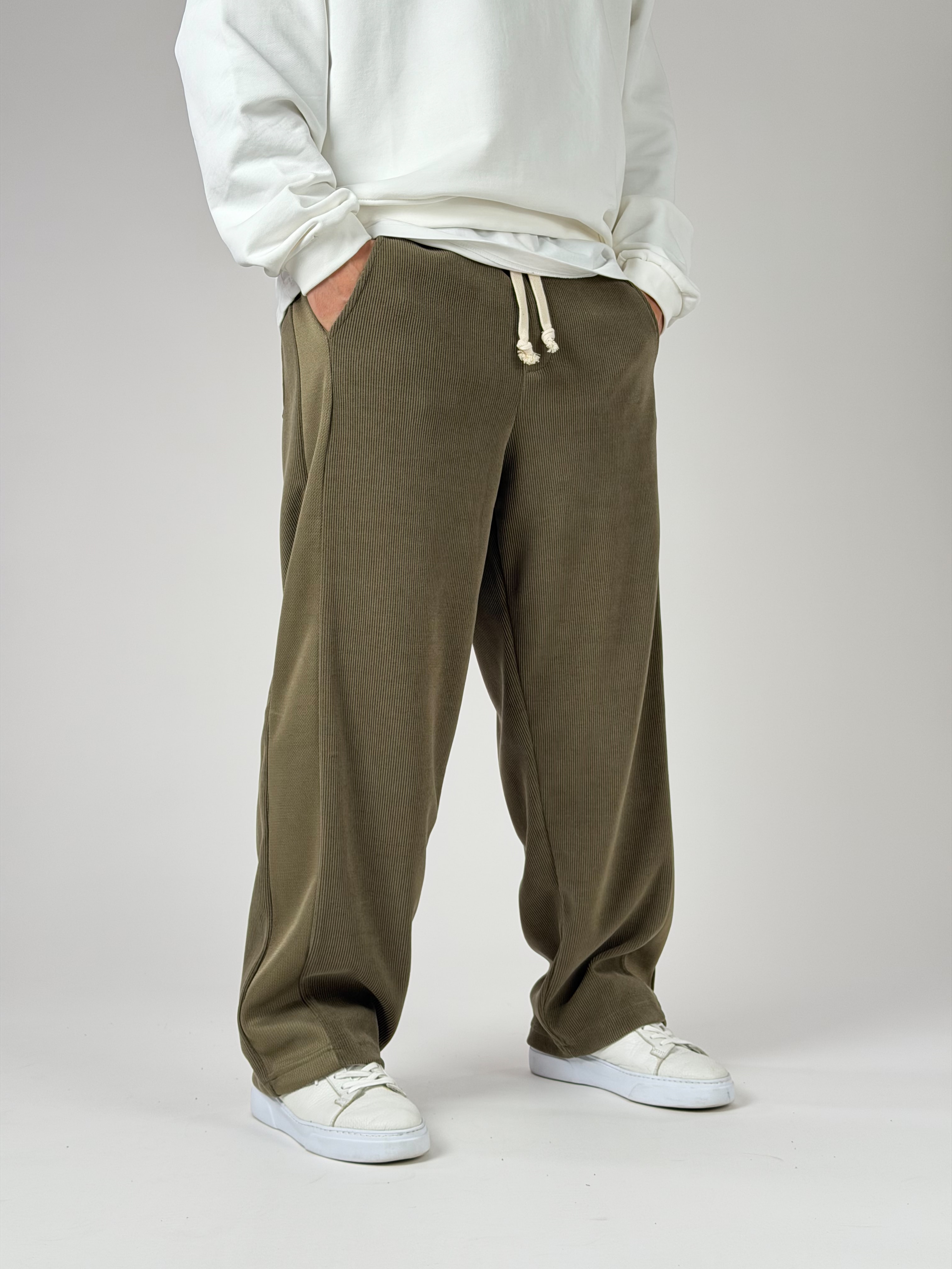 Oversize Haki Erkek Baggy Pantolon