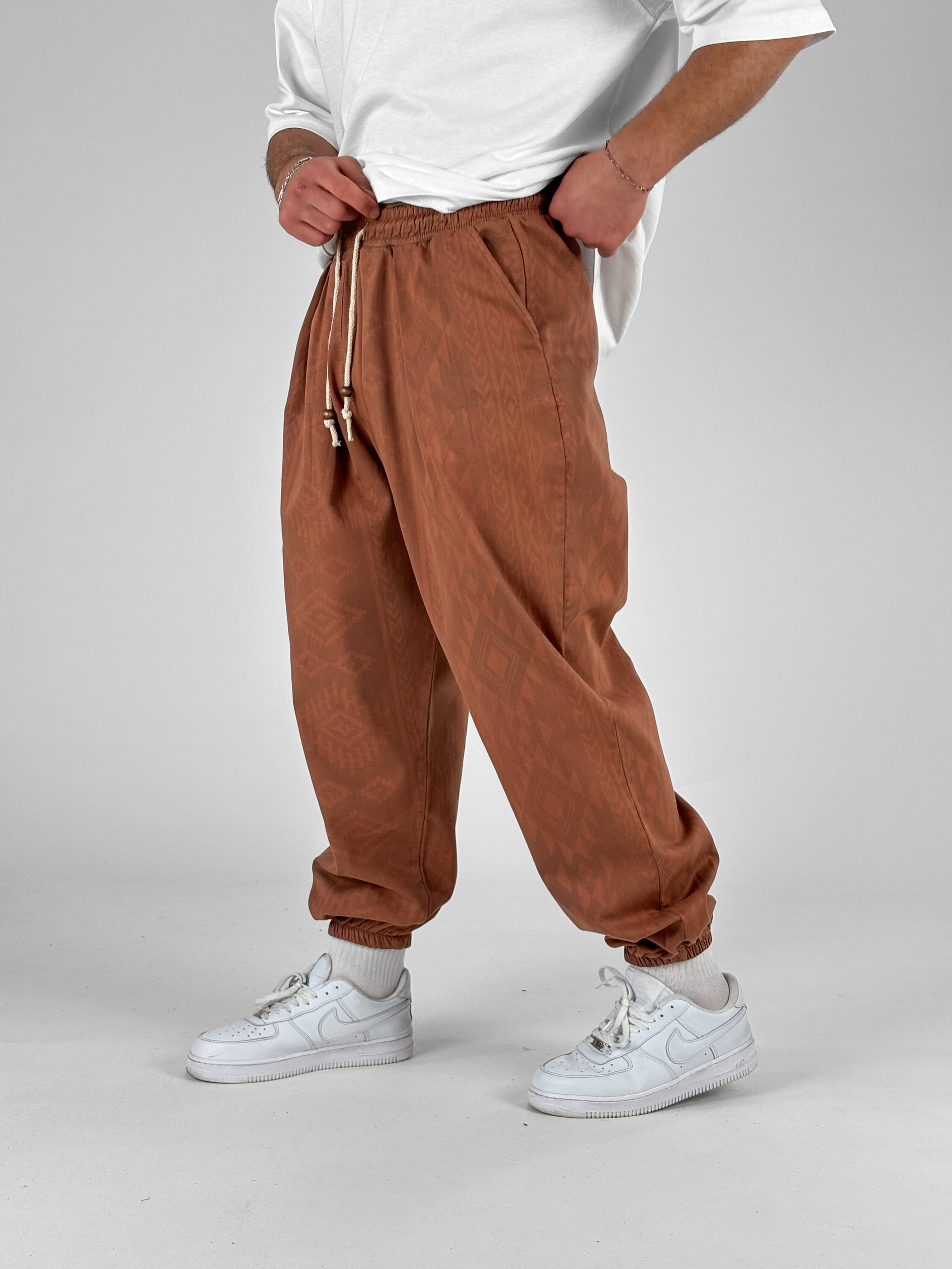 Desenli Boho Erkek Jogger Pantolon