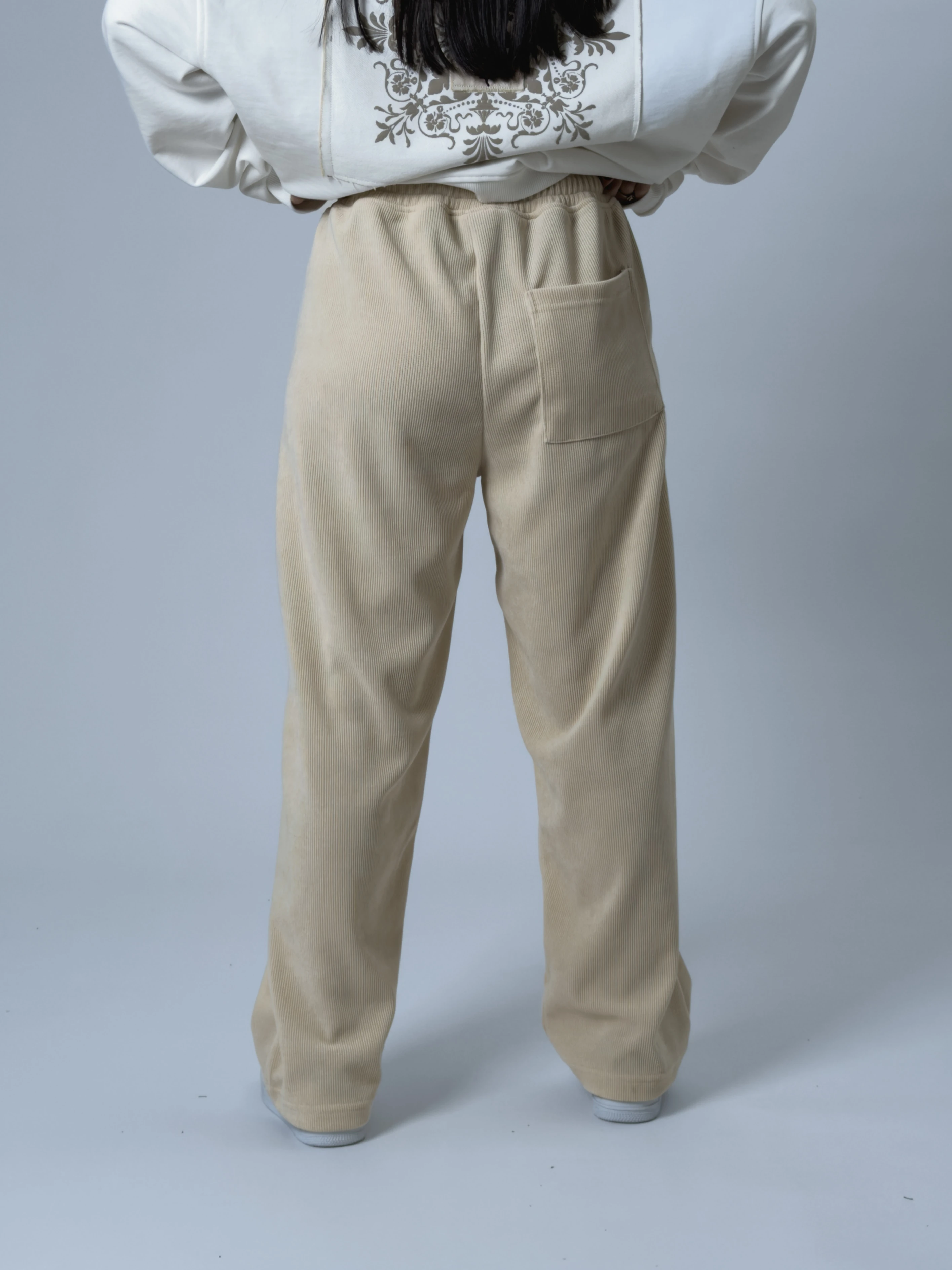 Oversize Bej Kadın Baggy Eşofman COC2530