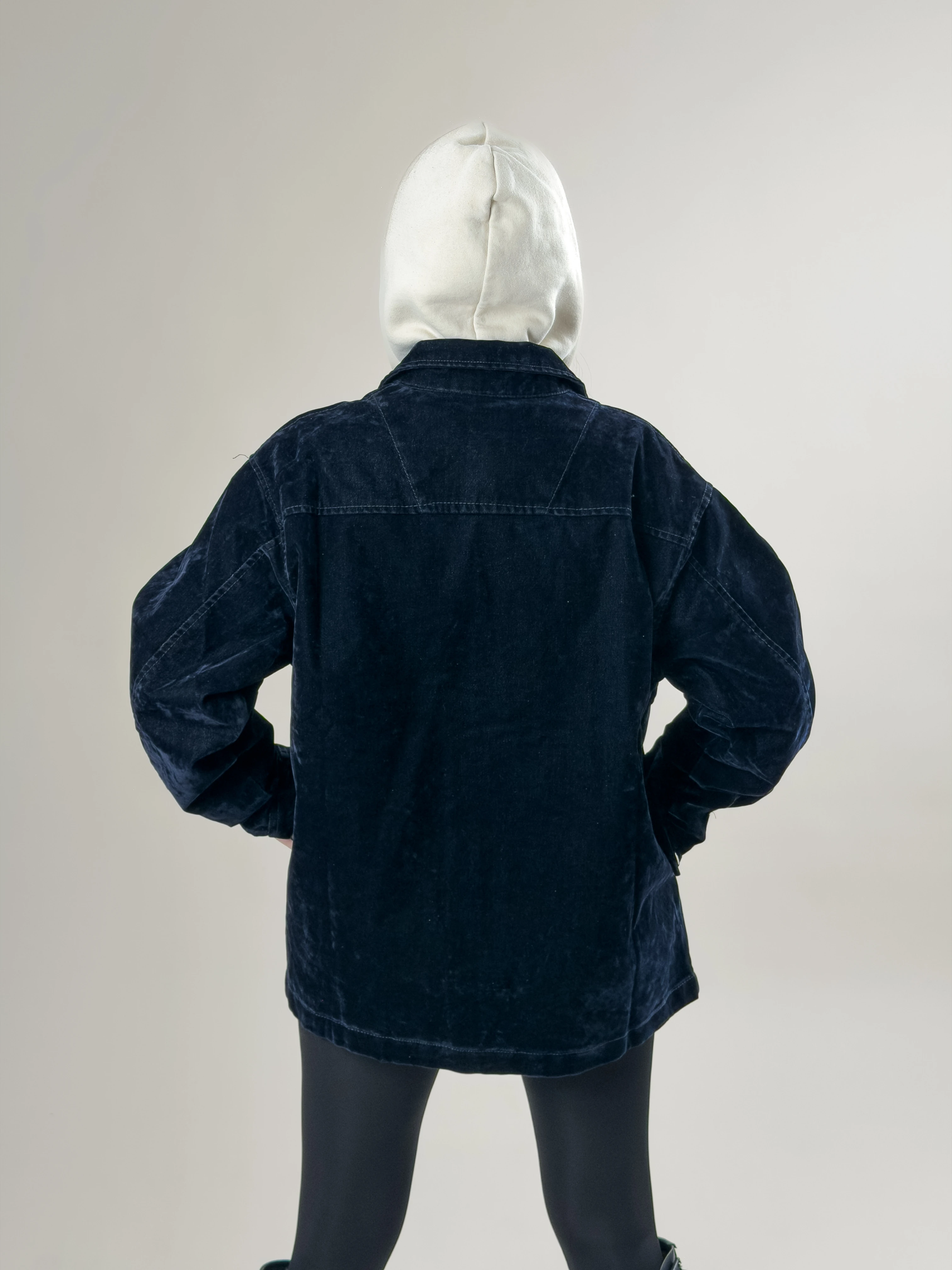 Kadın Lacivert Süet Ceket COC2626