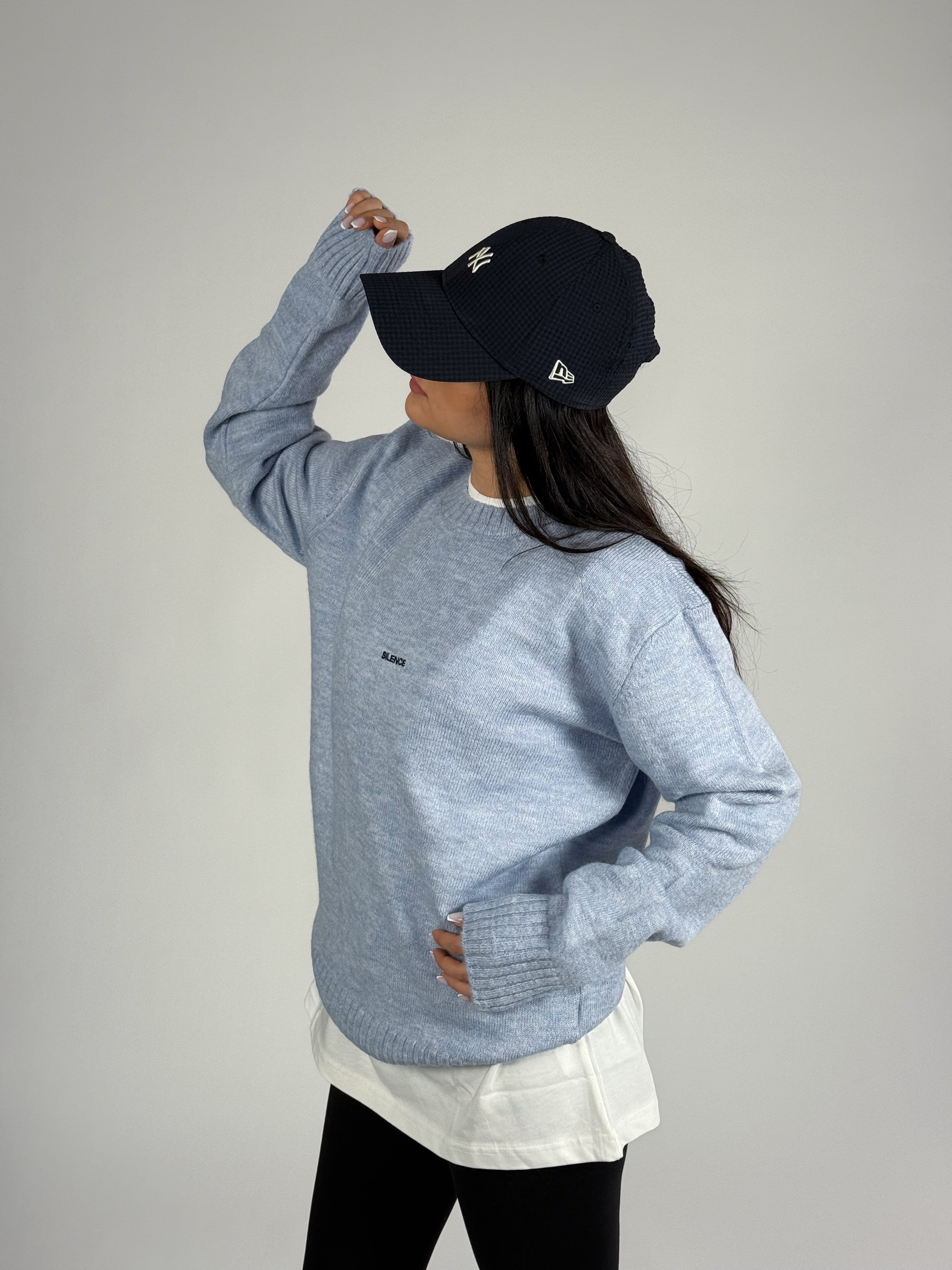 Basic Mavi Kadın Sweatshirt