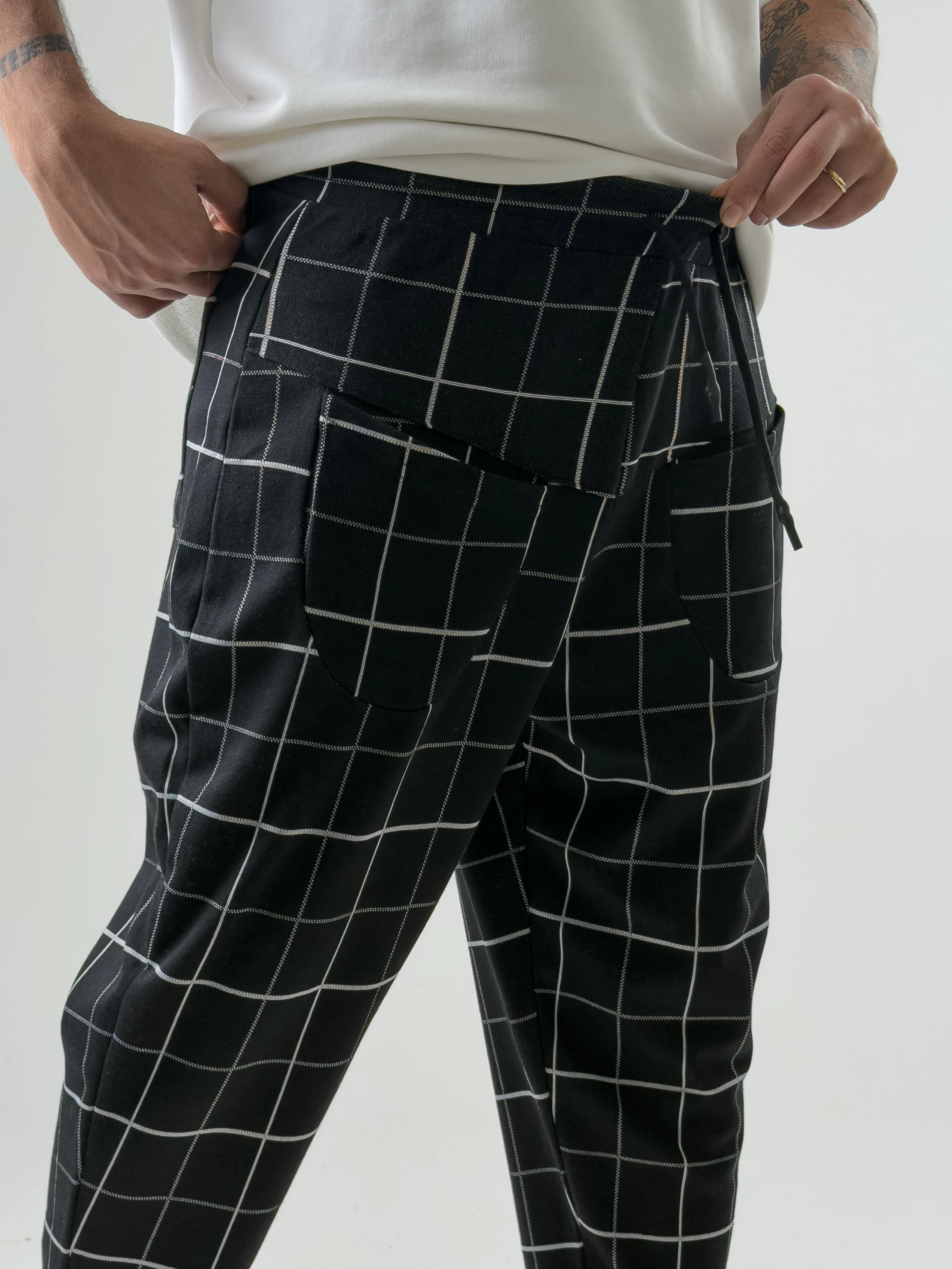 Ön Cep Detaylı Desenli Erkek Baget Pantolon COC2601