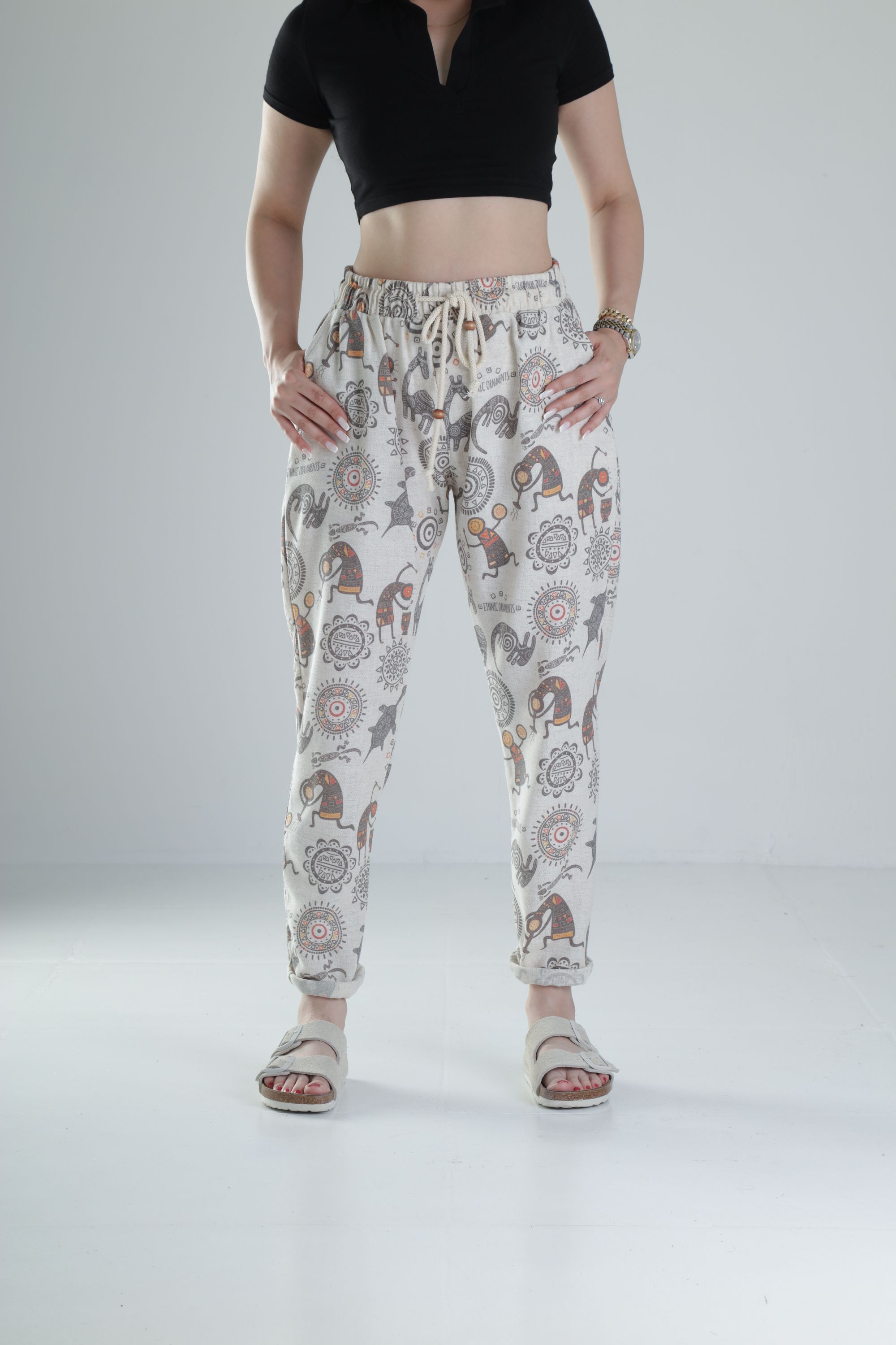 Cocopelli Desenli Baget Pantolon
