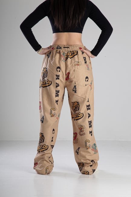 Tiger Örme Pamuk Baggy Pantolon
