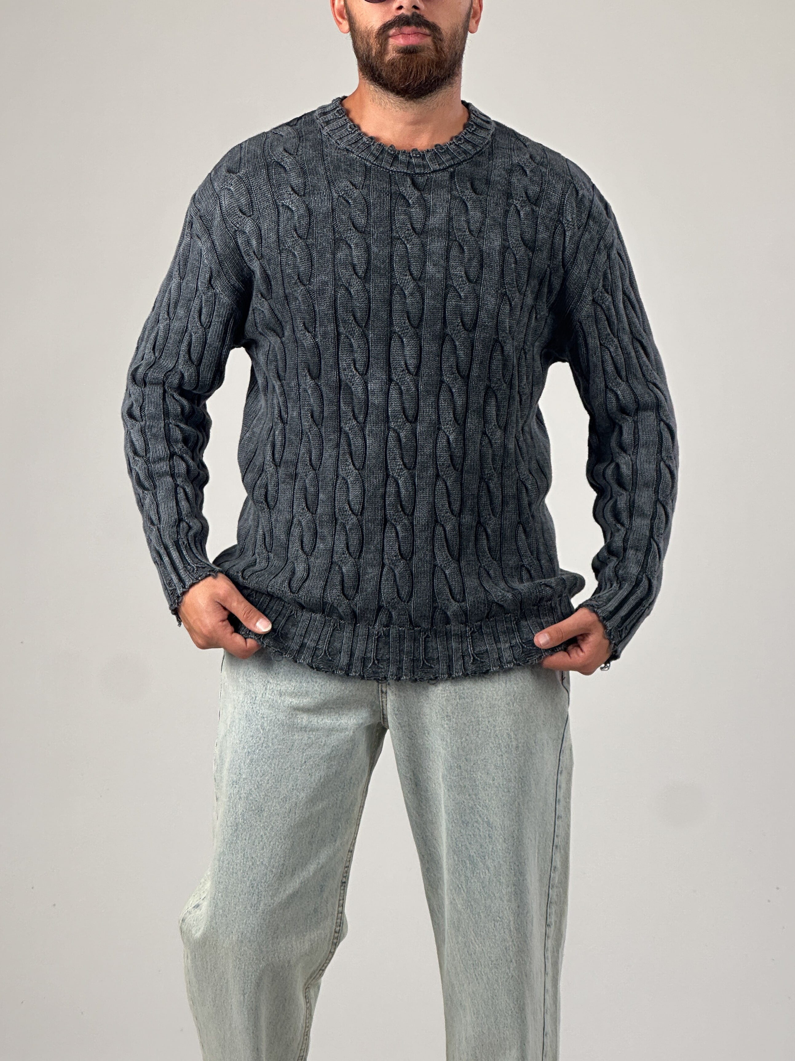 Antrasit Triko Erkek Sweatshirt