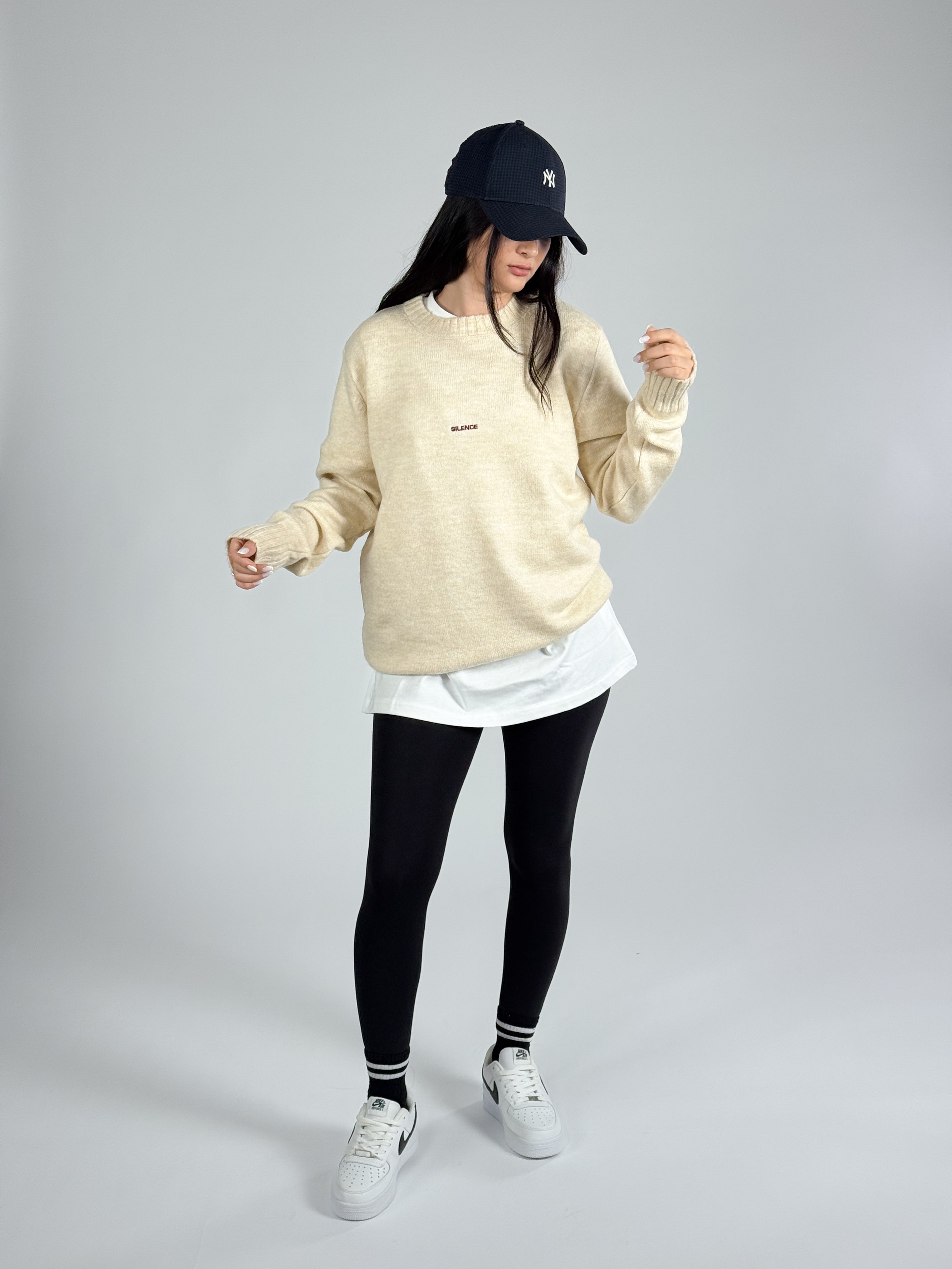 Basic Bej Kadın Sweatshirt