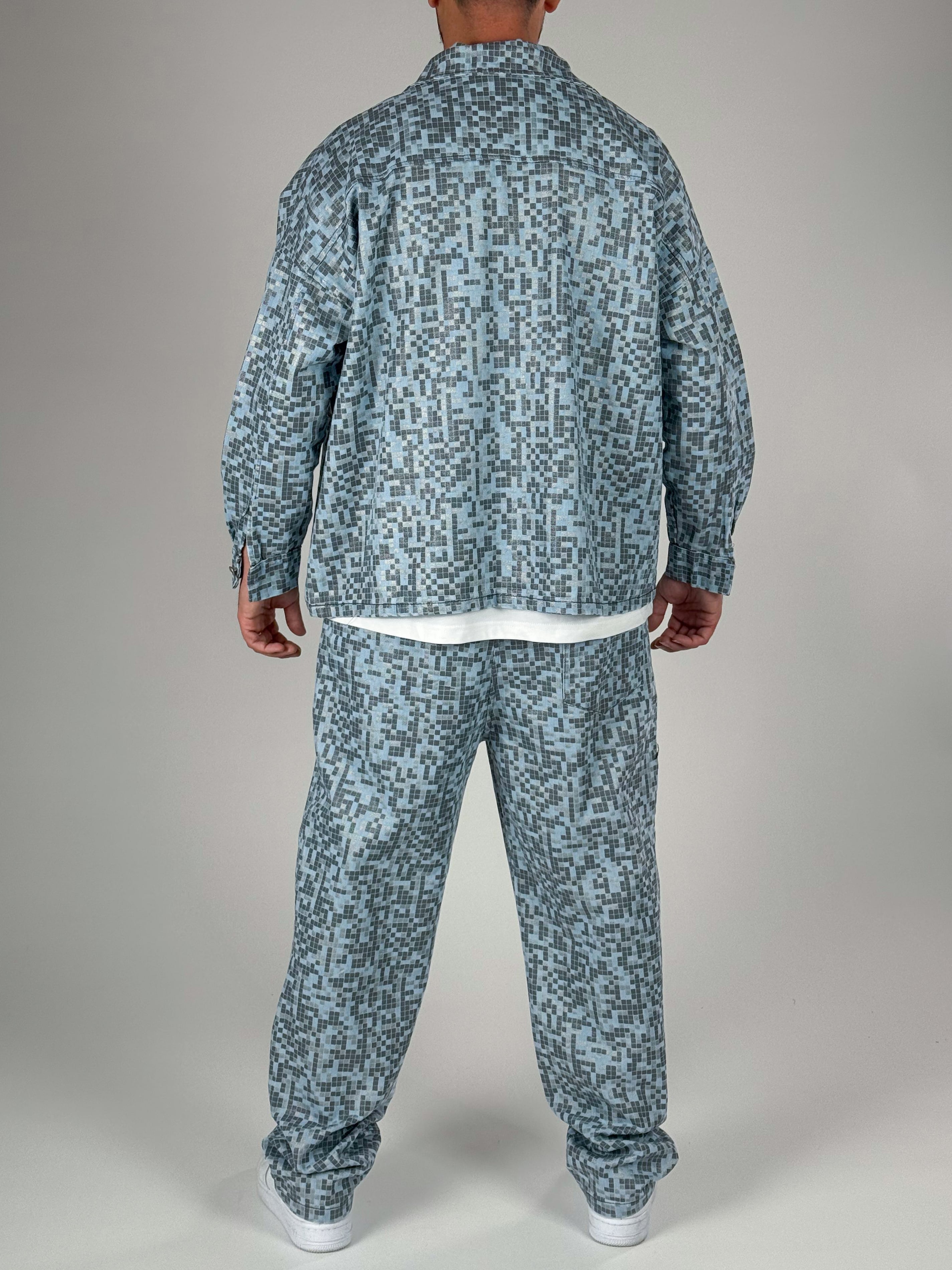 Kare Desenli Gabardin Erkek Takım COC2594