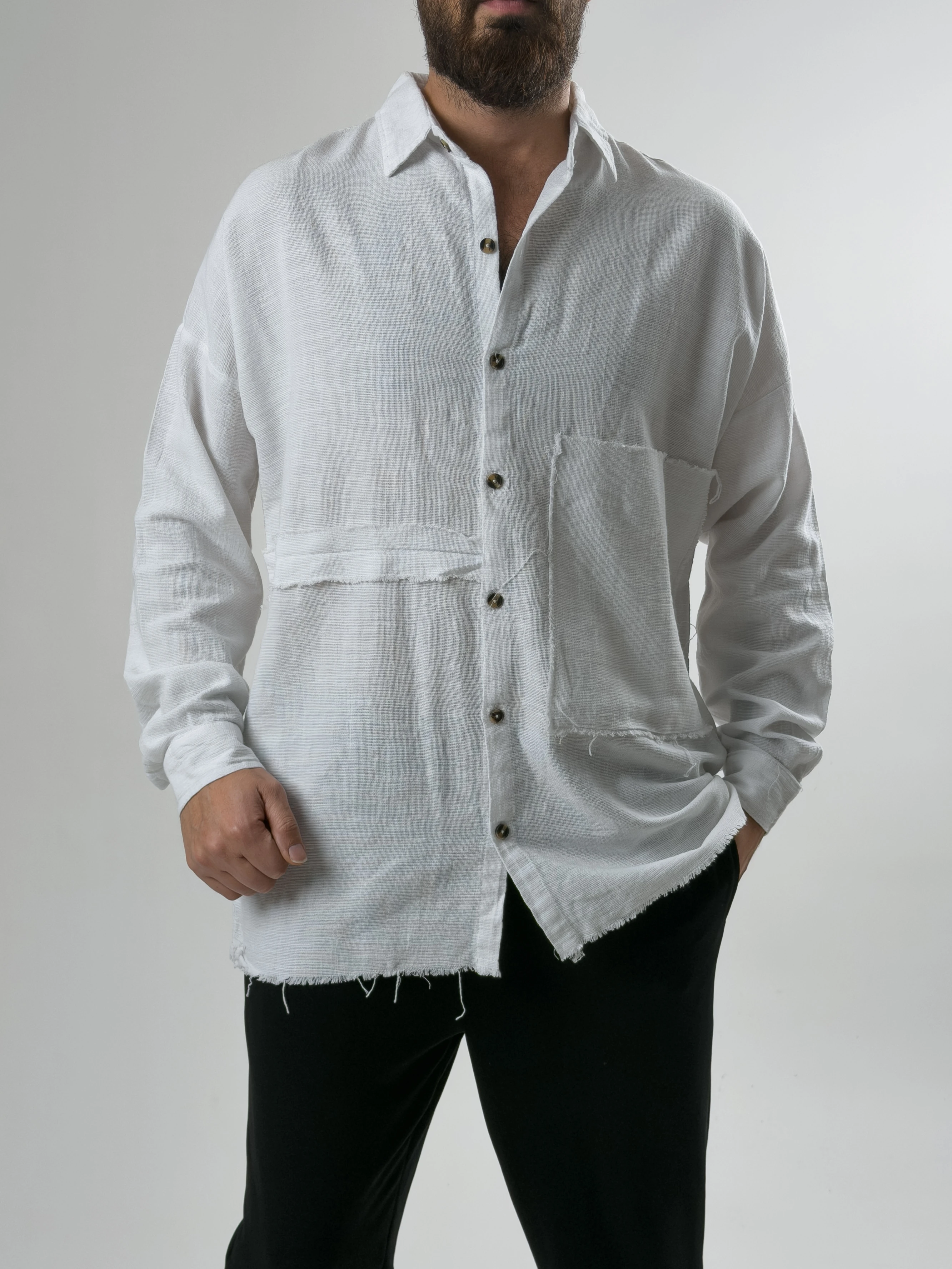 Tasarım Erkek Beyaz Gömlek COC2613