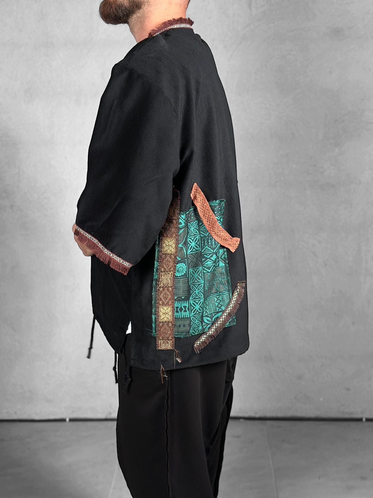 Siyah Kadife Kimono