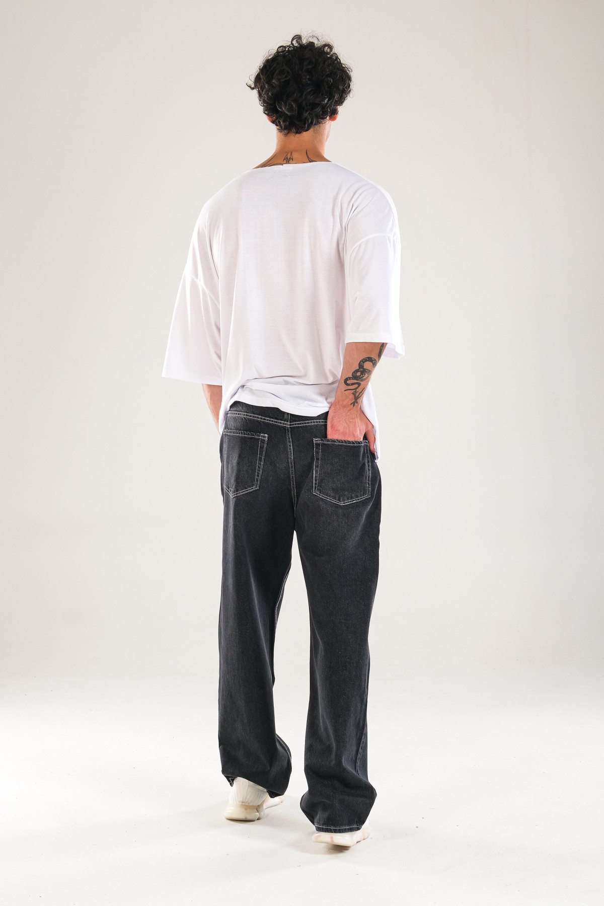 Premium Baggy Siyah Kot Pantolon