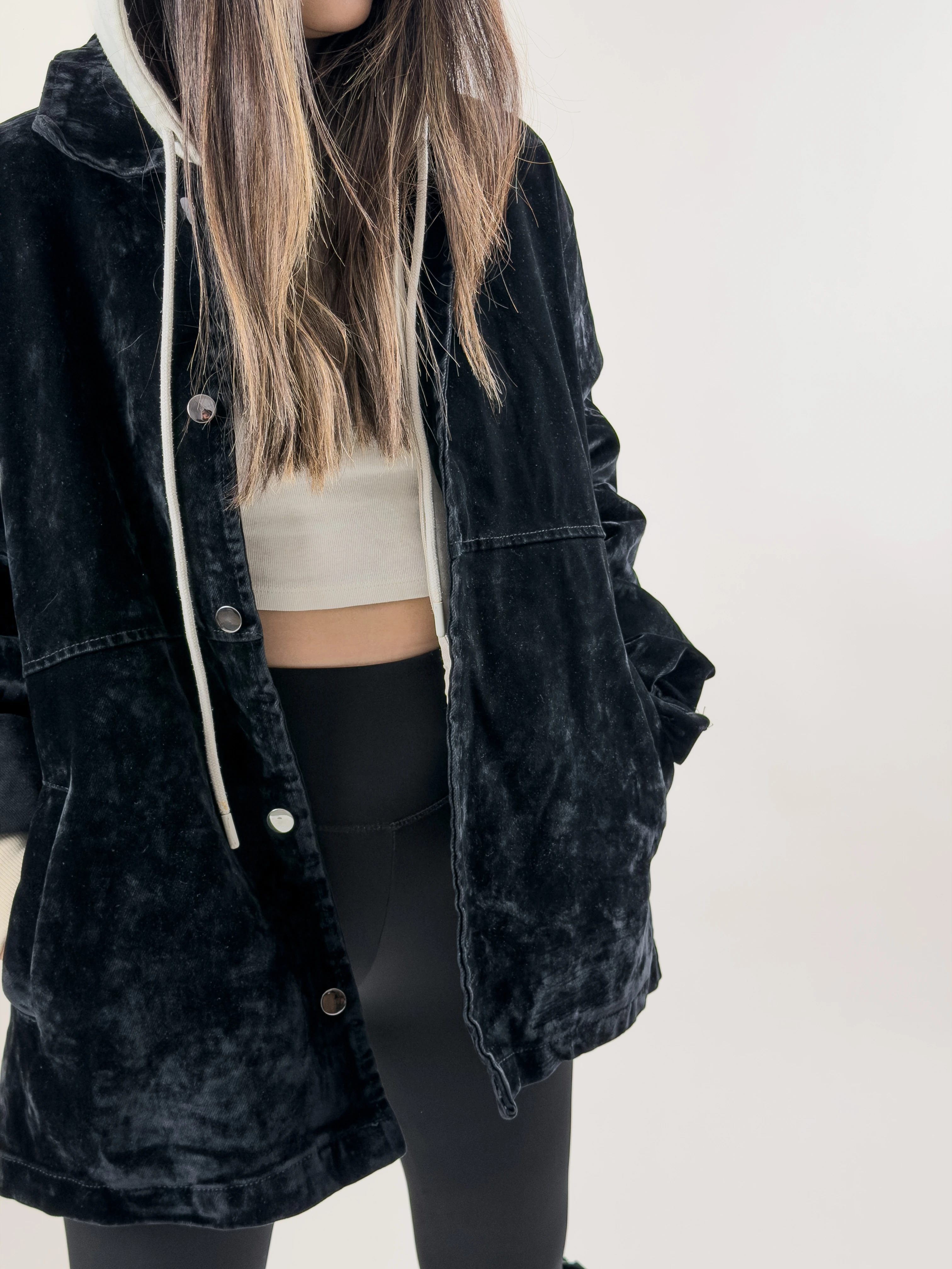Kadın Siyah Süet Ceket COC2627