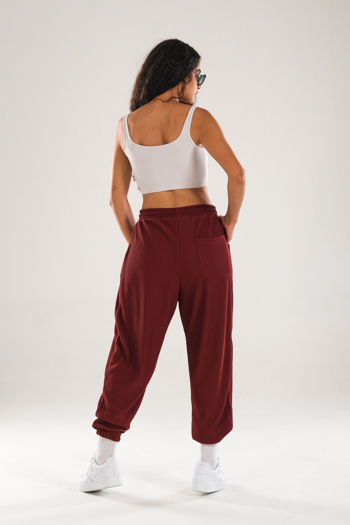 Fitilli Bordo Pileli Jogger Pantolon