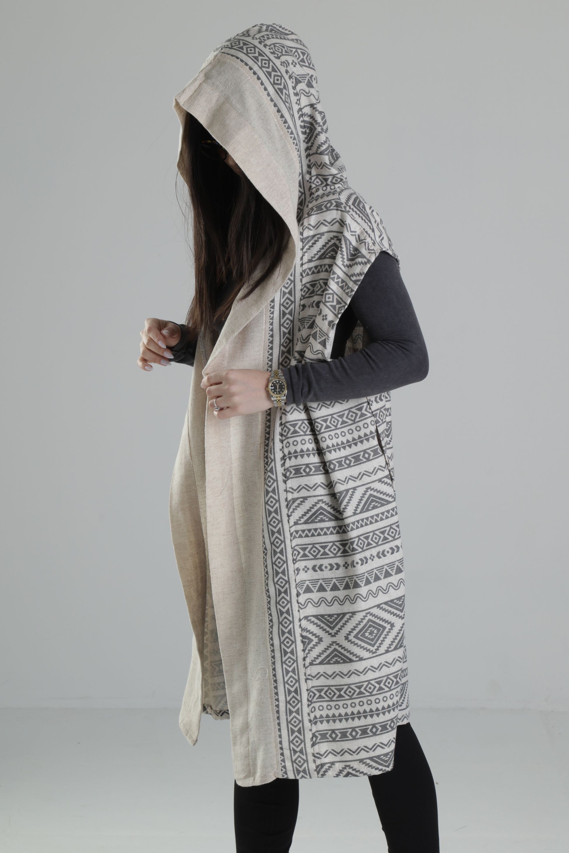 Etnik Desenli Kimono