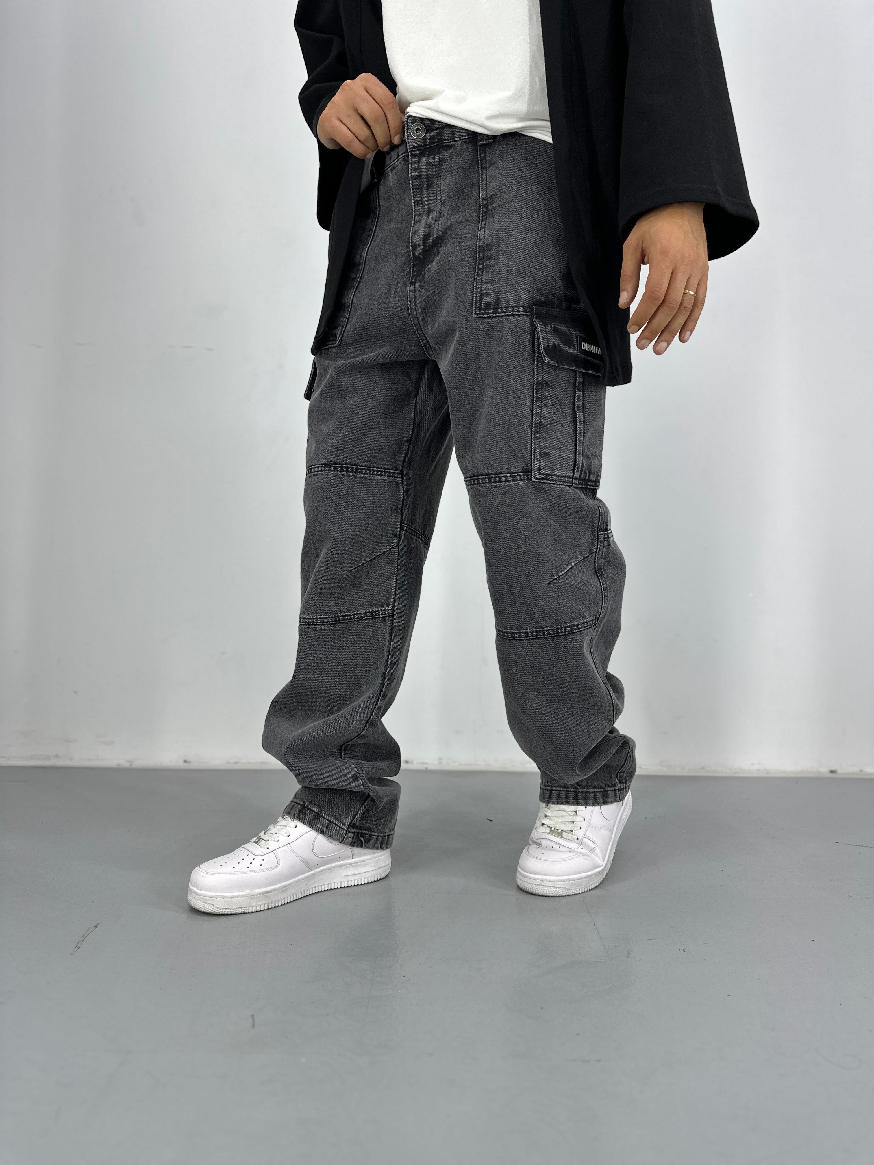 Premium Kalite Antrasit Baggy Kot Pantolon