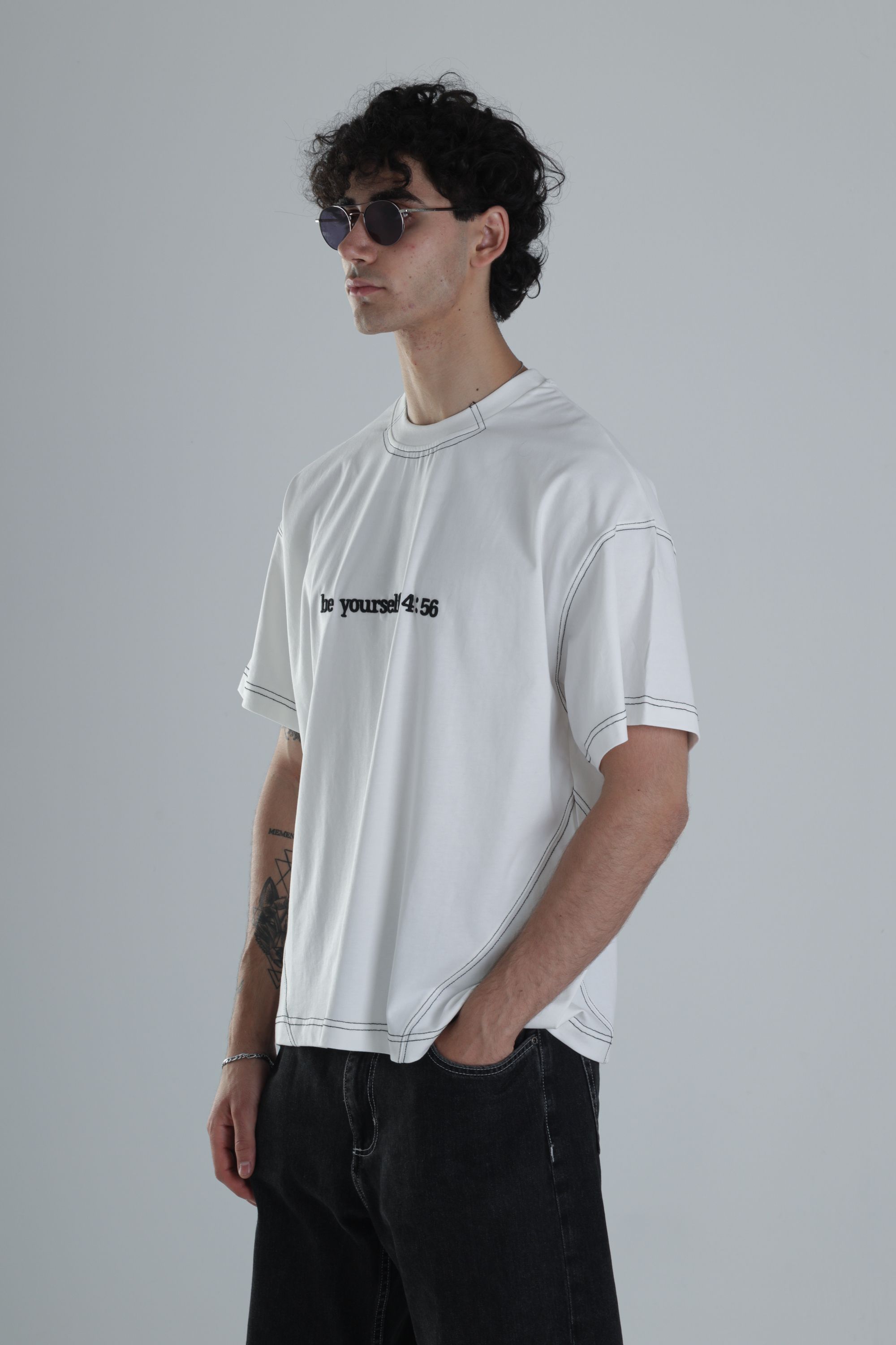 Be Yourself Oversize Tasarım T-Shirt