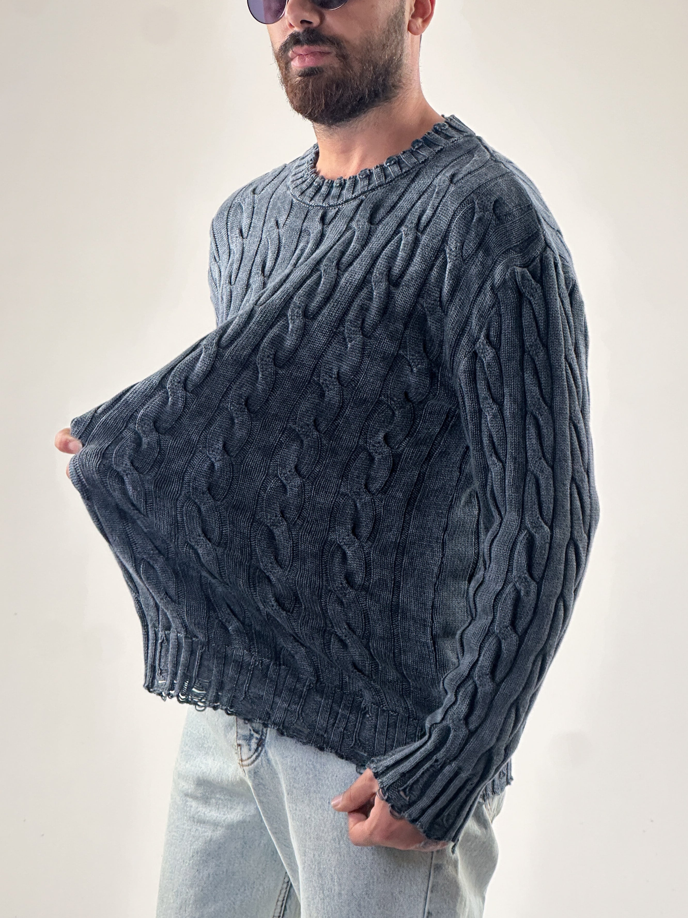 Antrasit Triko Erkek Sweatshirt