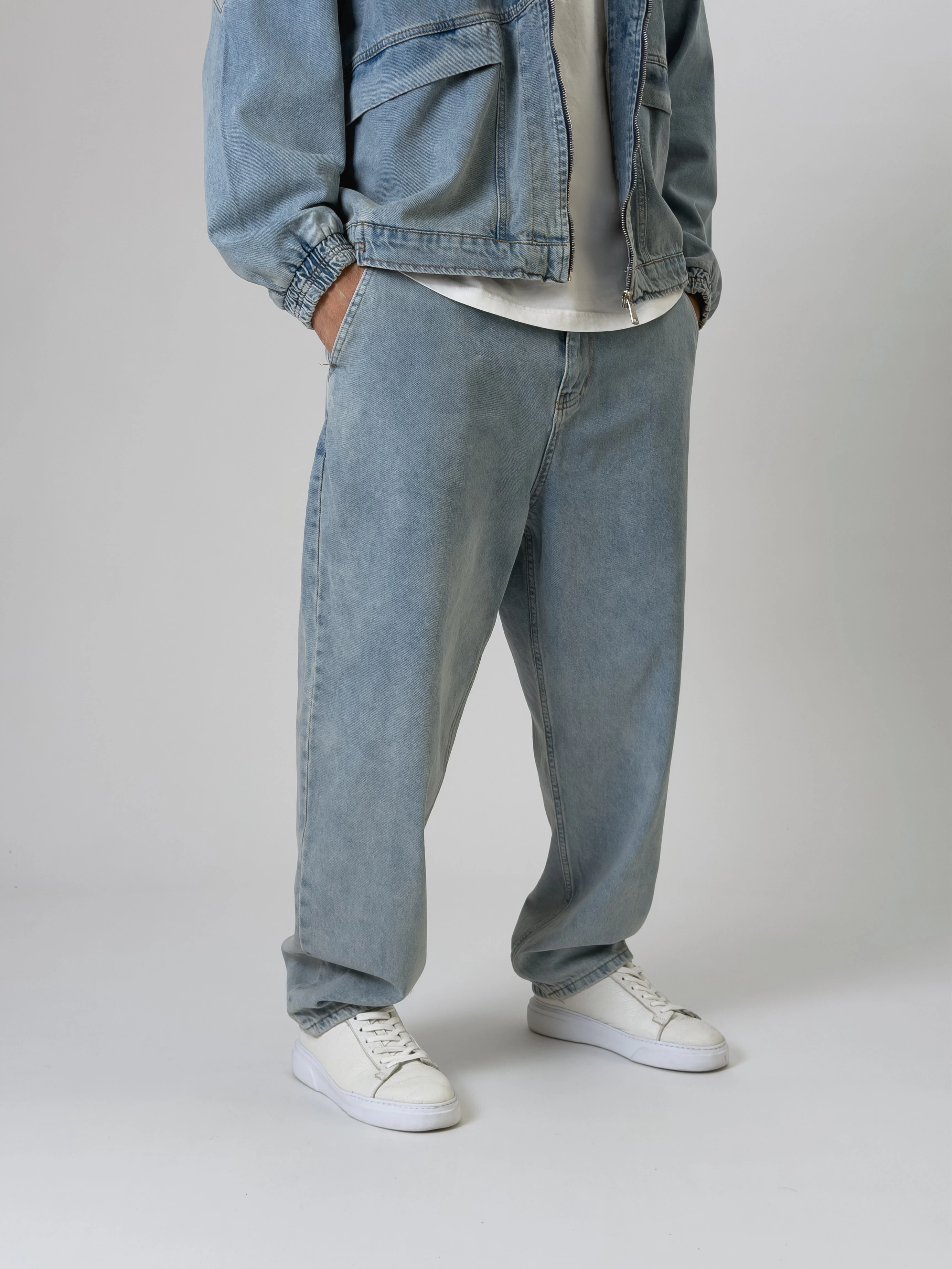 Tasarım Erkek Baggy Kot Pantolon COC2544