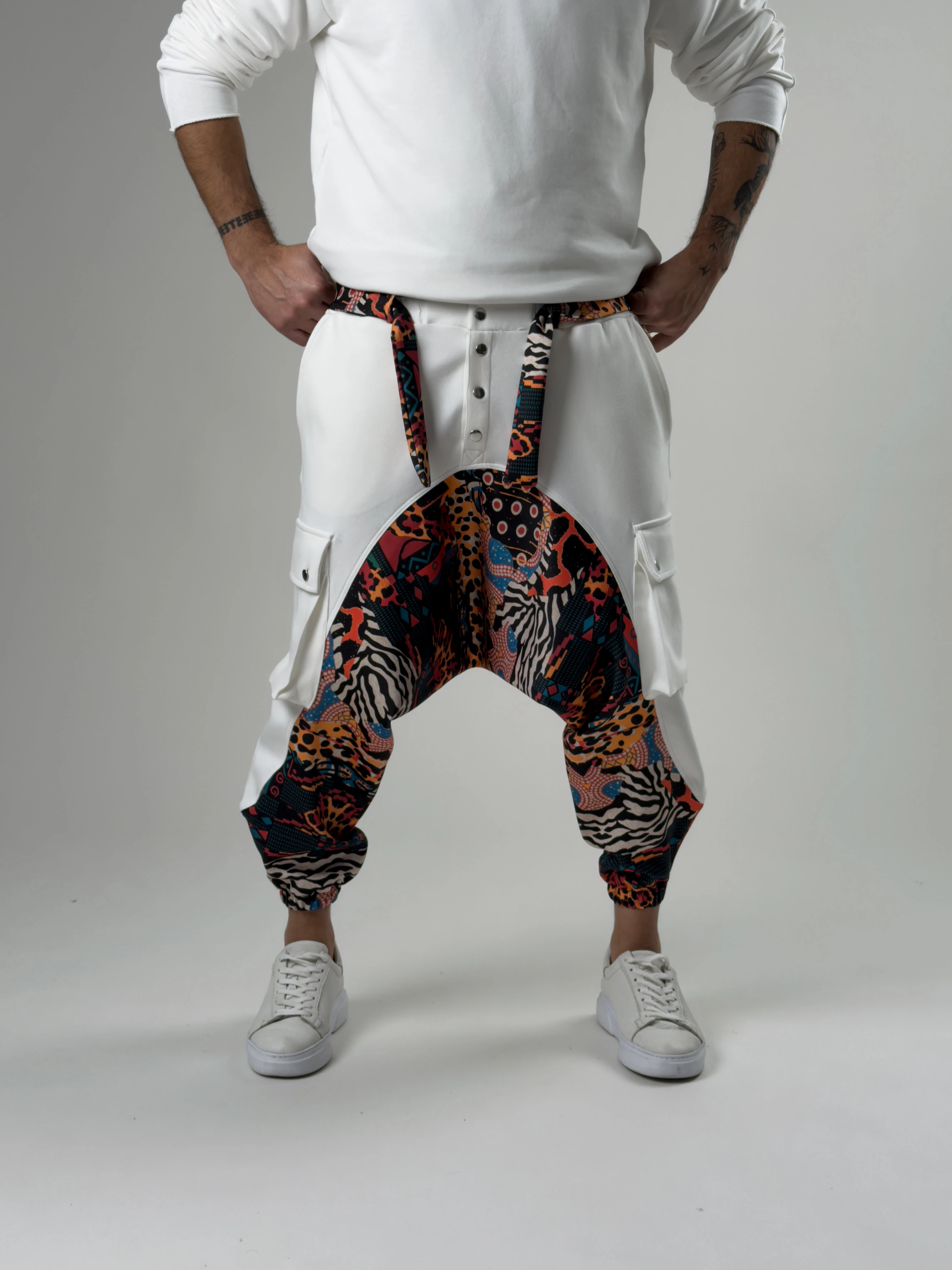 Erkek Garni Etnik Desenli Spor Şalvar COC2571