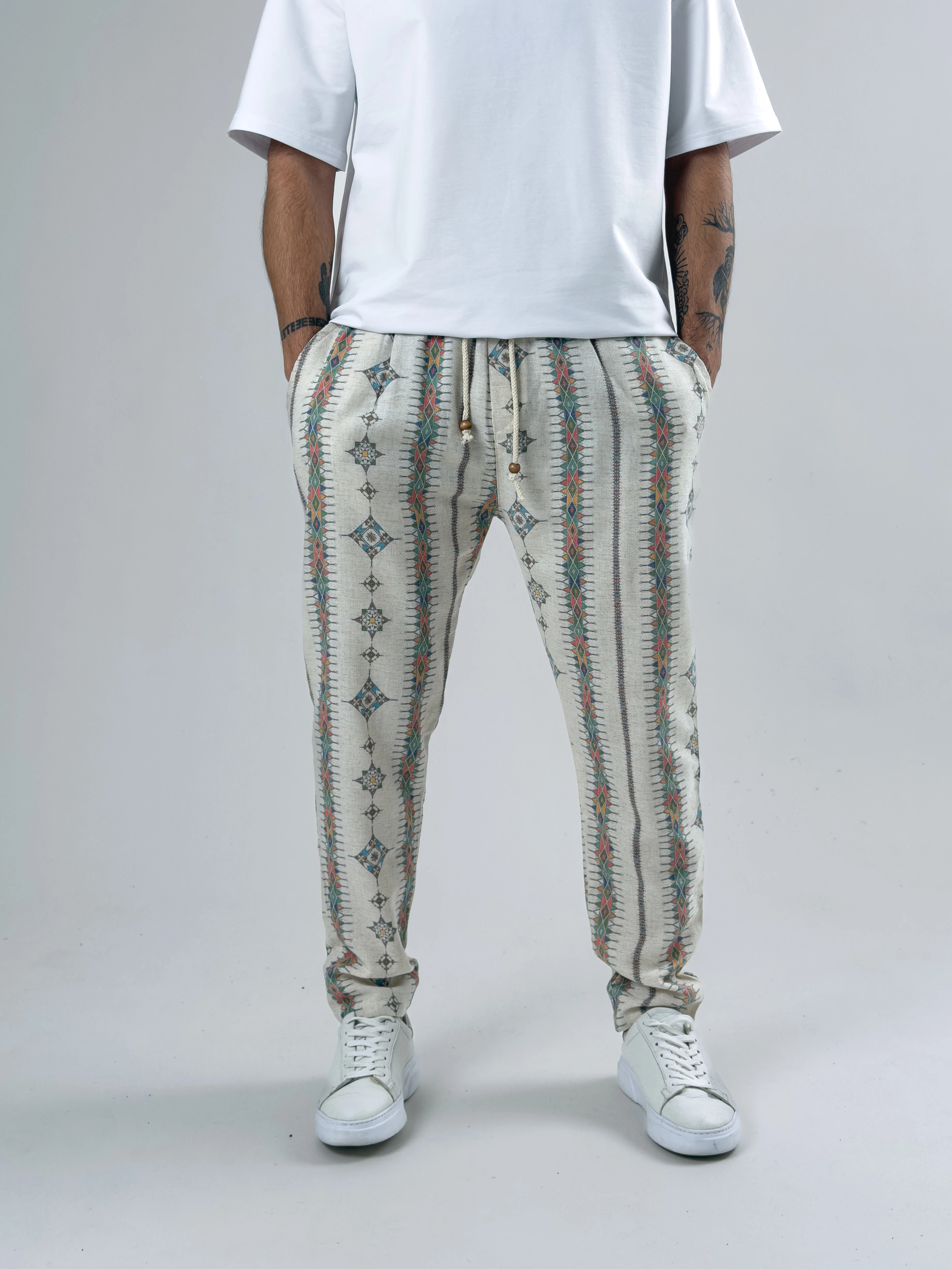 Küre Desenli Erkek Baget Pantolon COC2595