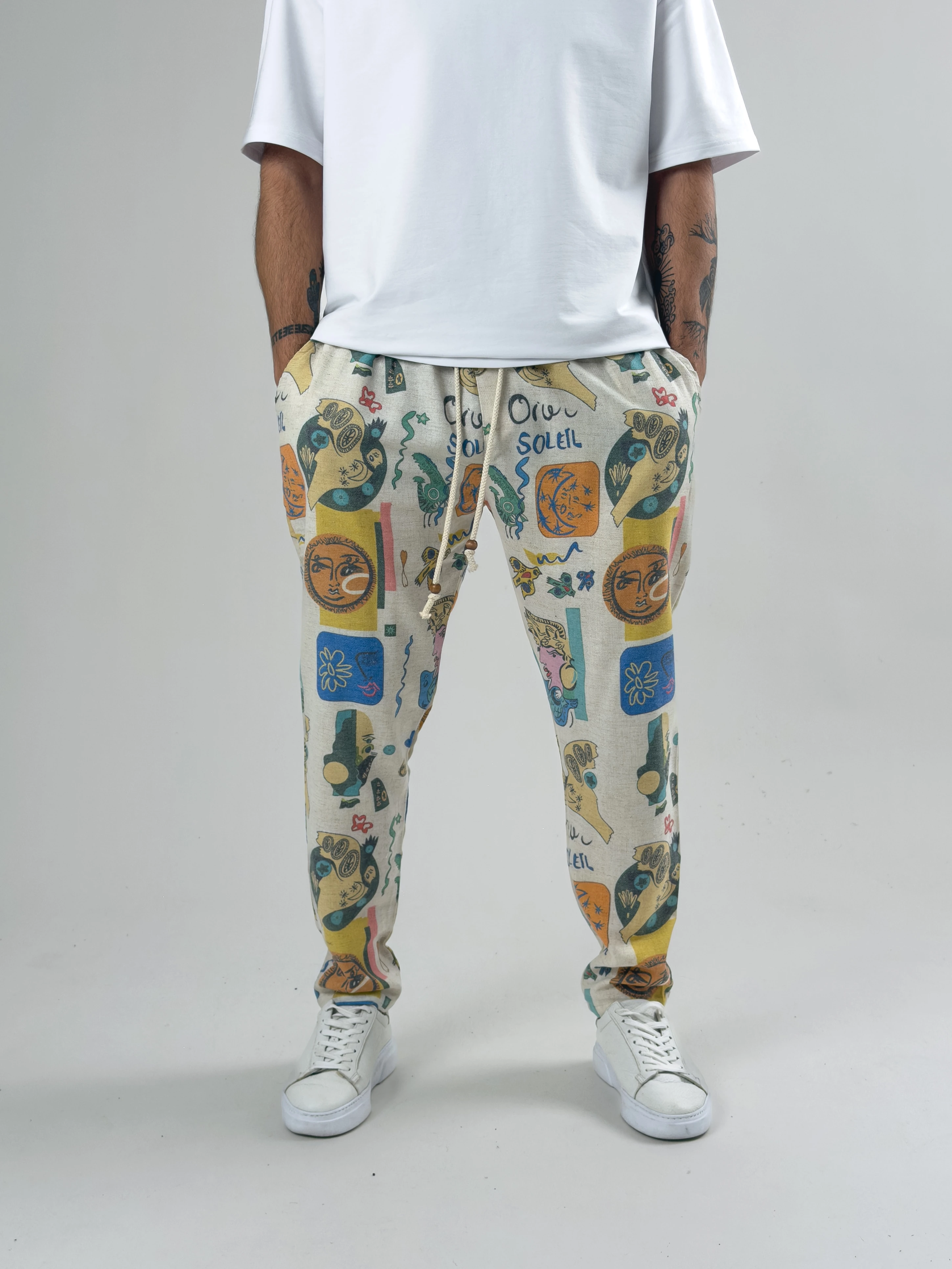 Etnik Desenli Erkek Baget Pantolon COC2588