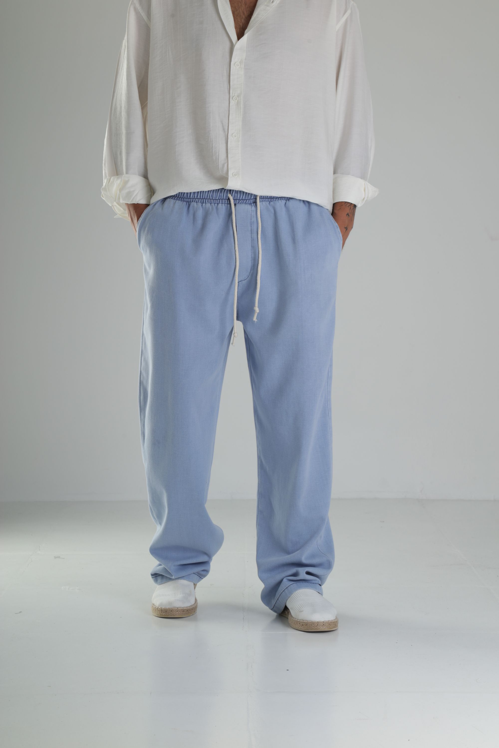 Yazlık Kot Kumaş Baggy Pantolon