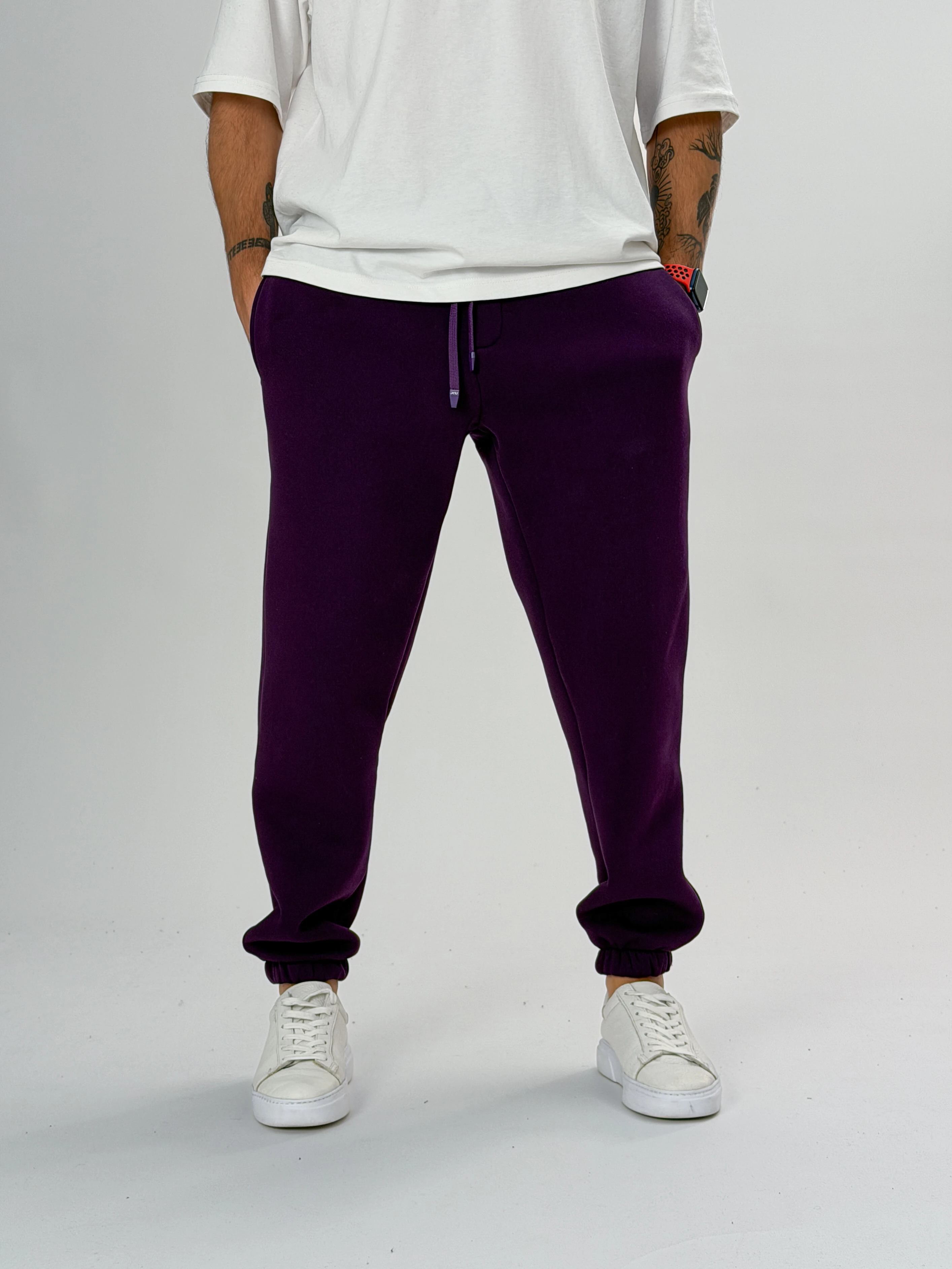 Şardonlu Mor Erkek Jogger Eşofman COC2554