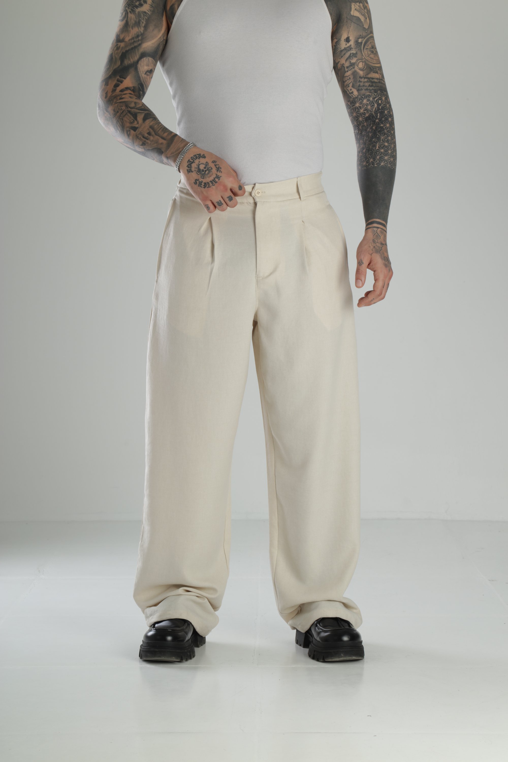 Double Face Kumaş Baggy Pantolon