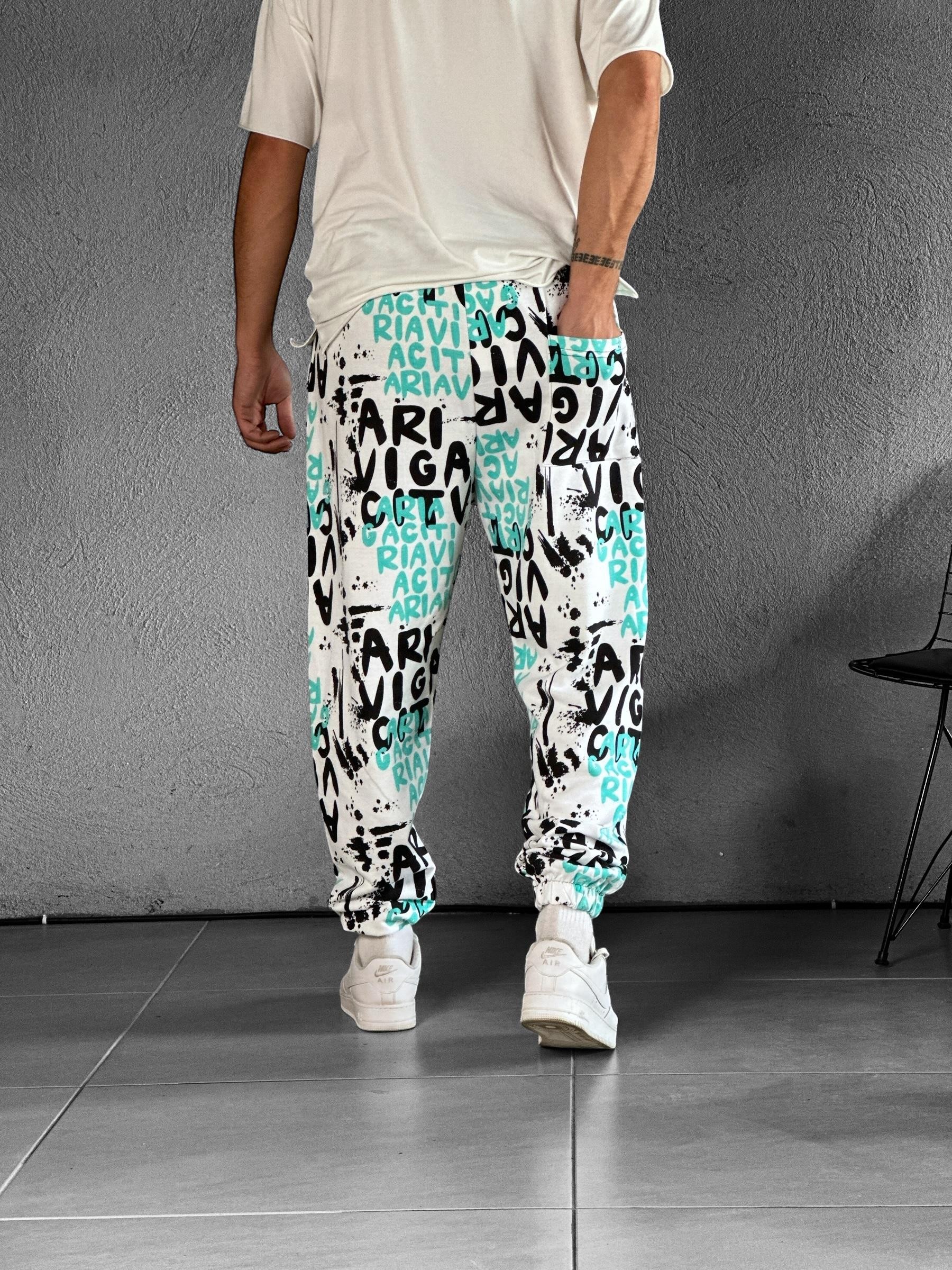 Turkuaz Grafiti Jogger